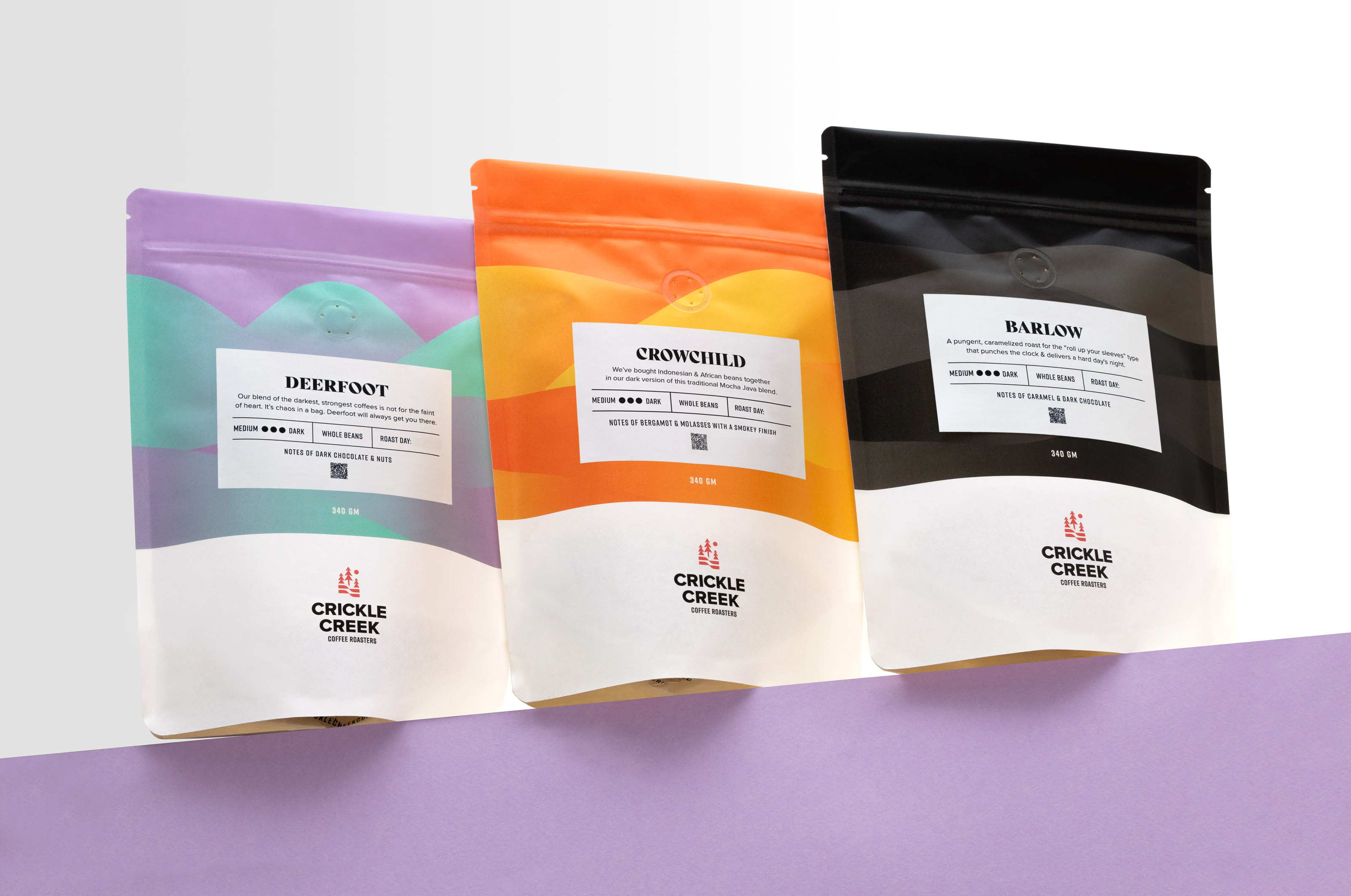 Design Etiquette Redesigns Crickle Creek Coffee Roasters’ Brand Identity and Packaging