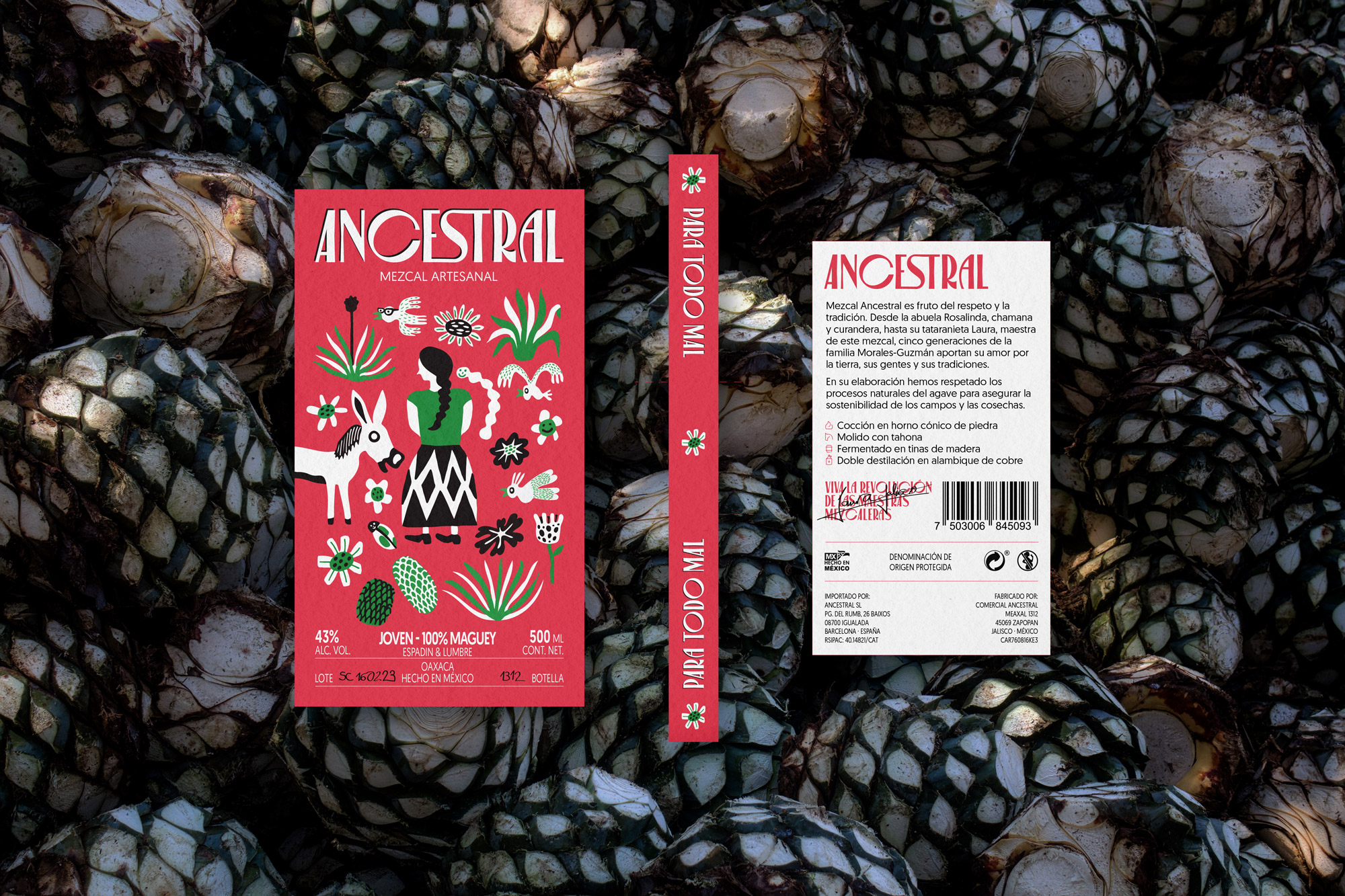 Ancestral Mezcal’s Identity by Alucina: A Tribute to Mexico’s Land and Legends