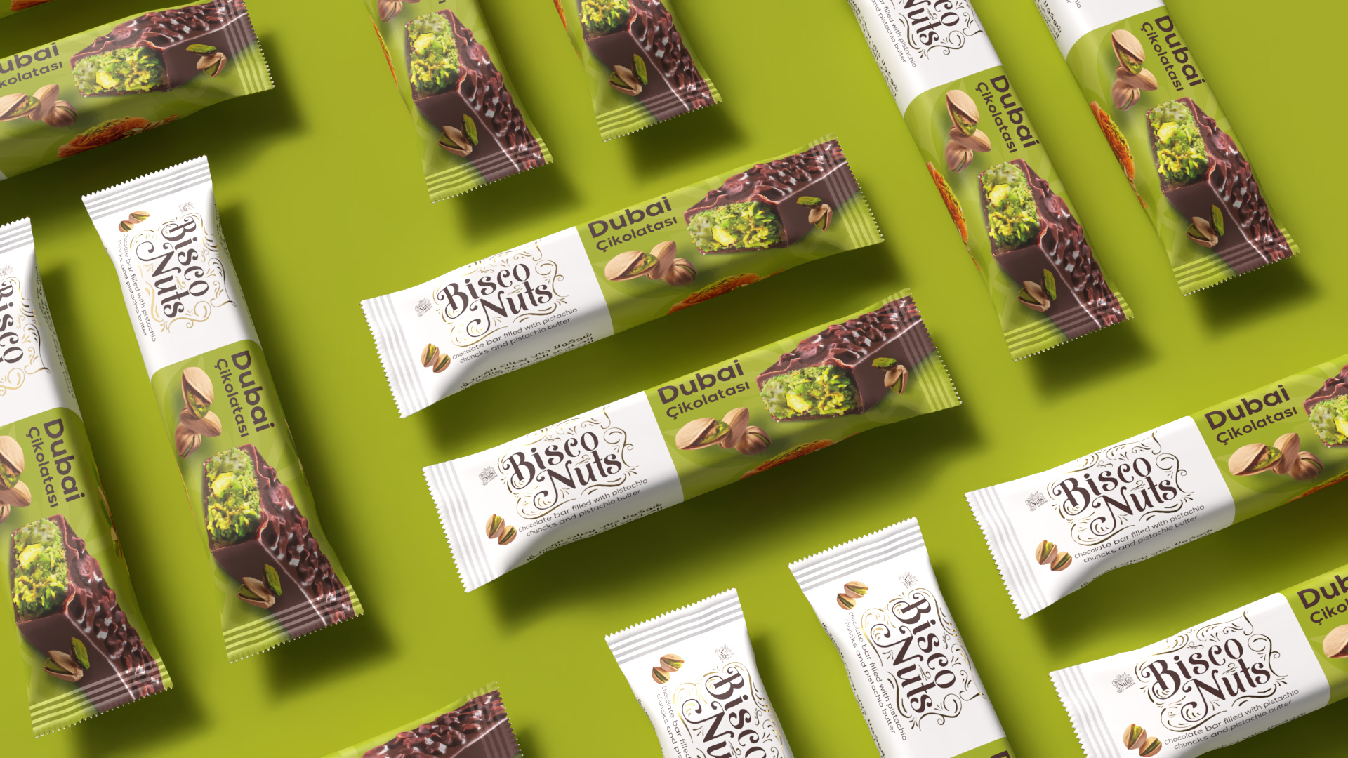 Omar Yenam’s Premium Packaging Design for Bisco Nuts Dubai Chocolate