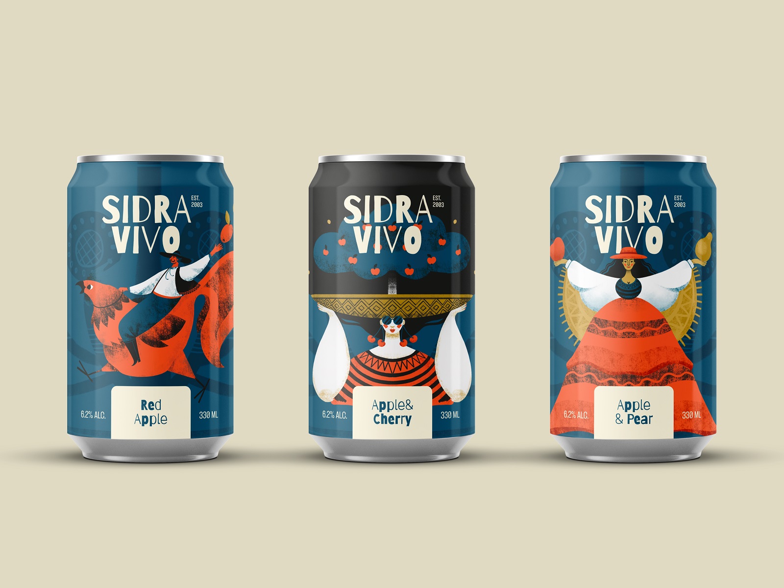 Vibrant Cider Brand Packaging and Visual Identity Design by Tubik