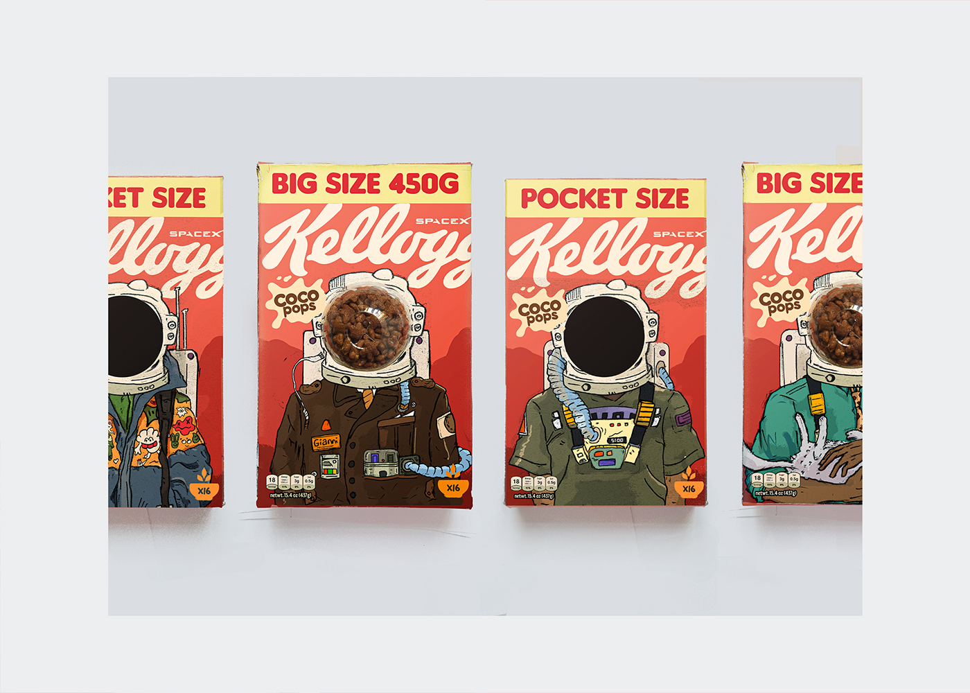 Tosin Sam’s Concept Reimagines Kellogg’s Coco Pops with a Futuristic SpaceX-Inspired Design