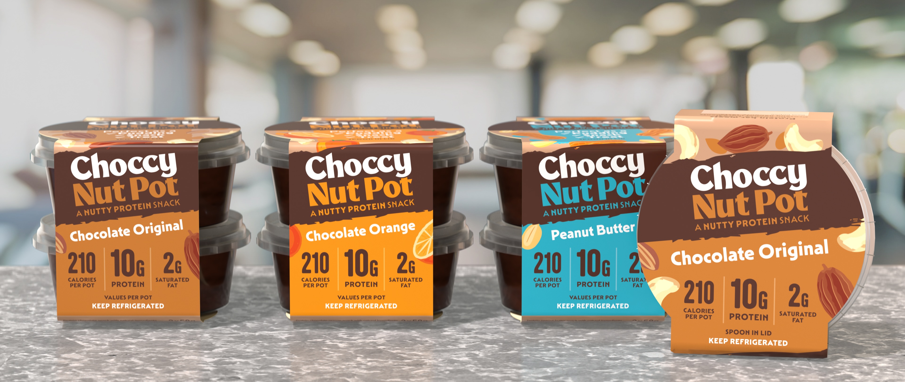 Contrast Creates New Brand Identity for Protein Packed Snack Brand Choccy Nut Pot