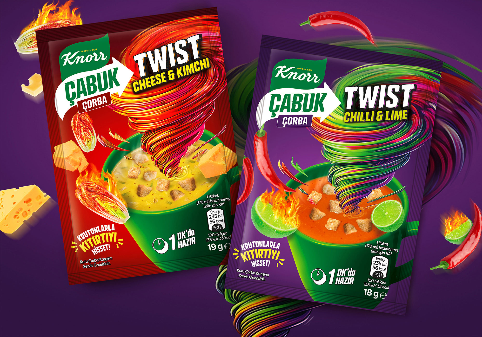 Knorr Quick Soup Twist Packaging Designs by Orhan Irmak Tasarim