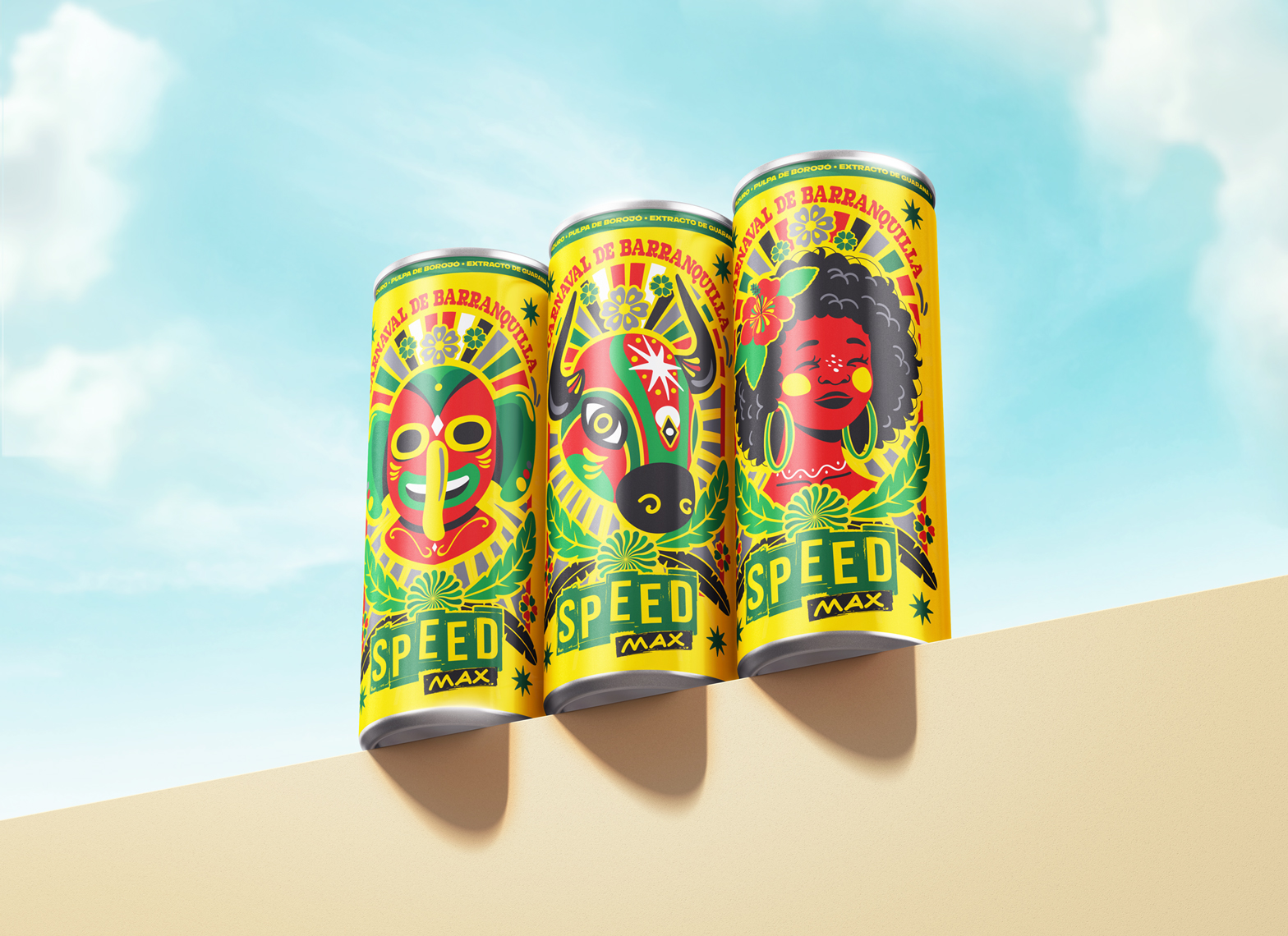 Speed Max’s Limited Edition Packaging Collection, Inspired by the Carnival of Barranquilla and the Caribbean Culture by Melborp