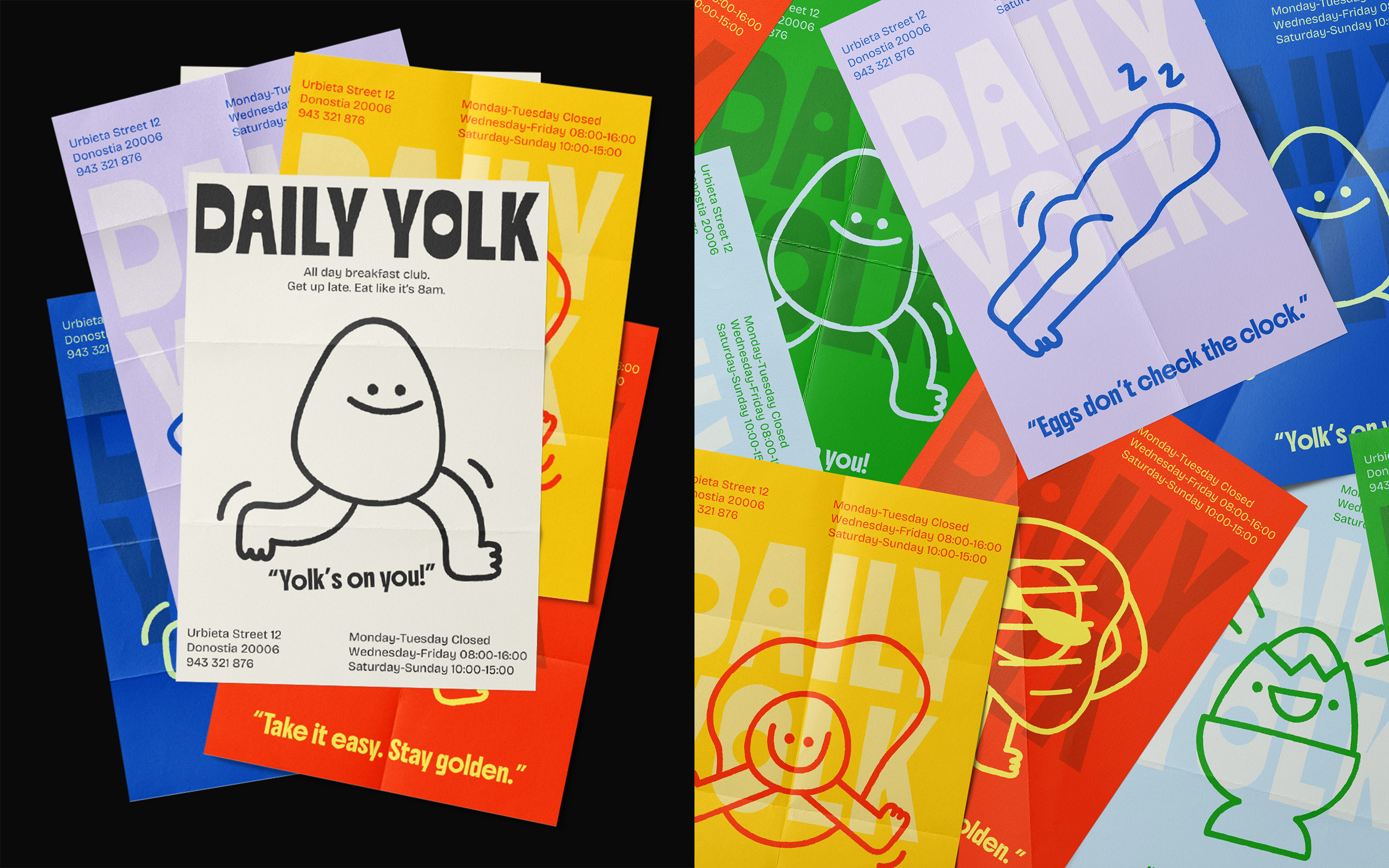 Daily Yolk – A Cheeky Visual Identity for an All-Day Breakfast Club by Leyma Design