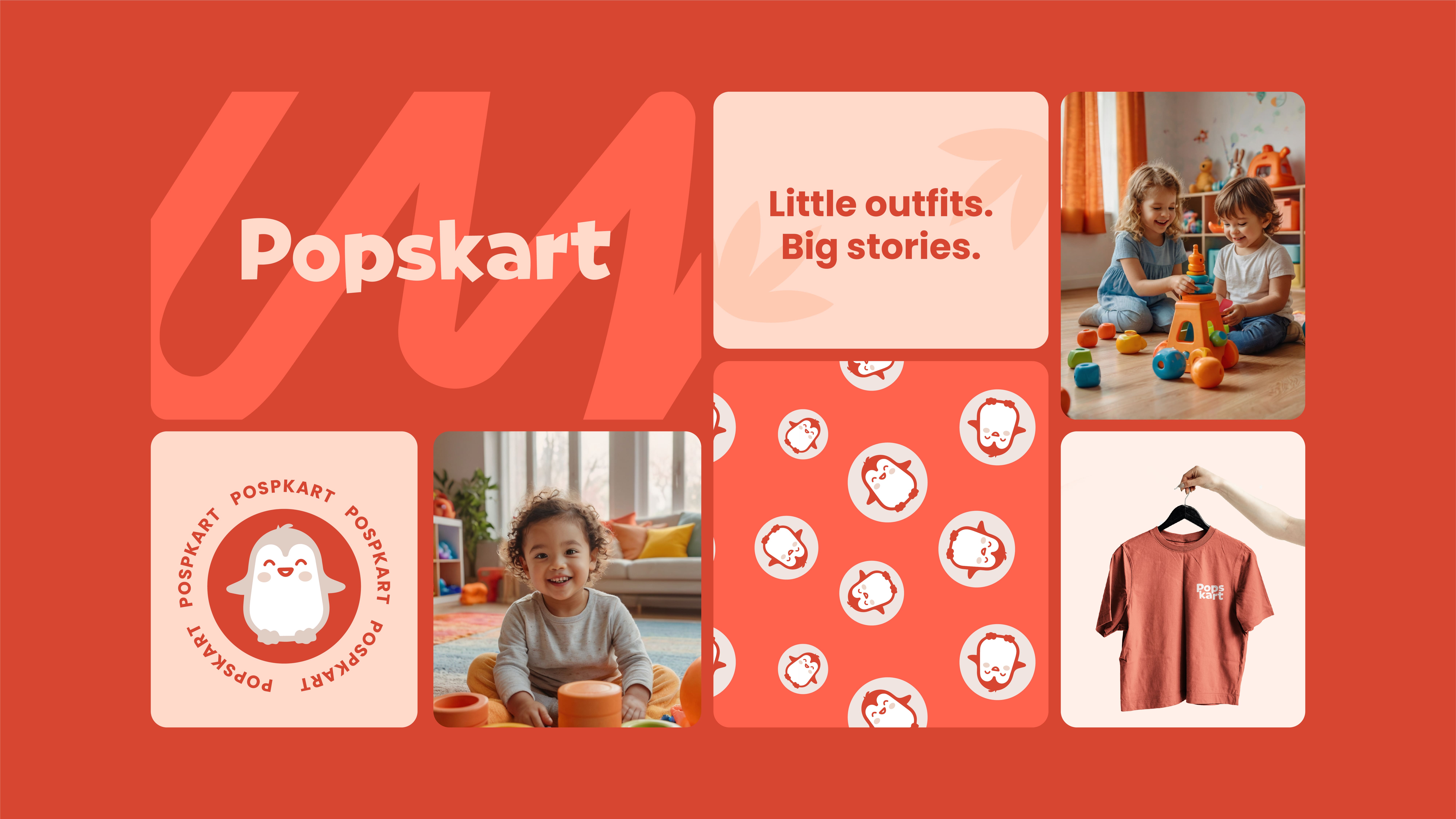 Popskart Kidswear Apparel Brand Identity by Abdullah Sunesra