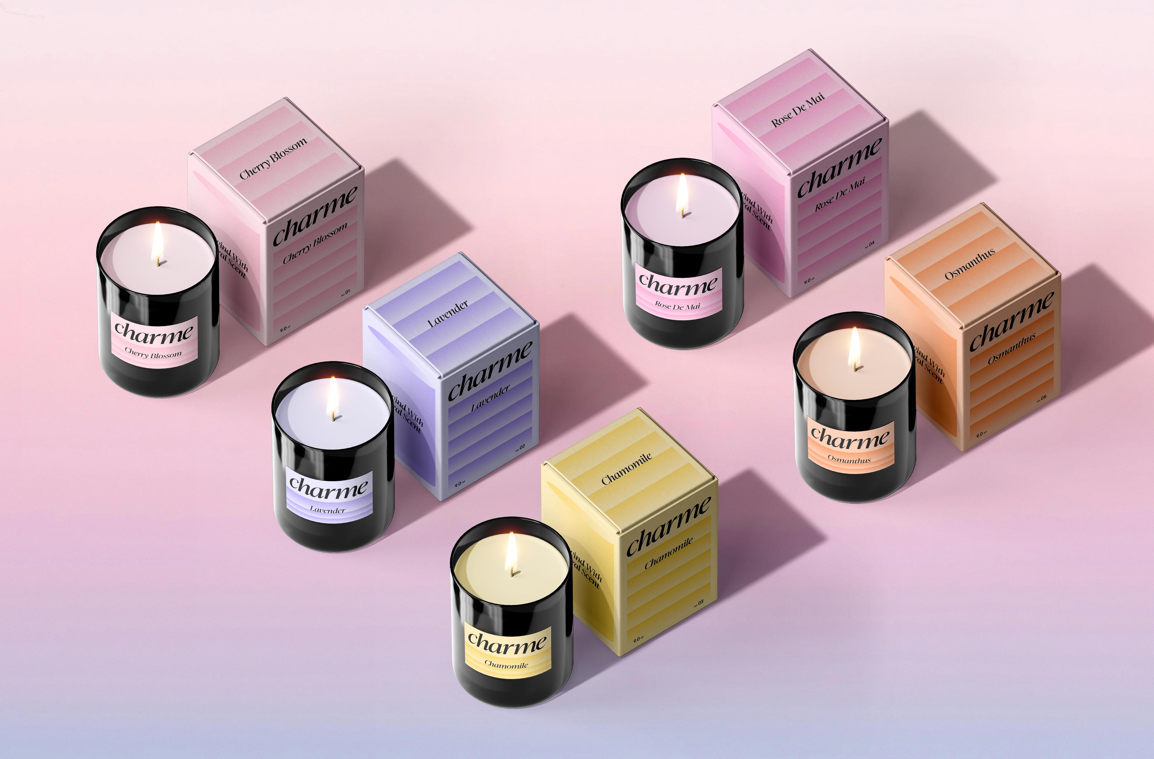 Charme Gift Set Packaging by Minute Creative