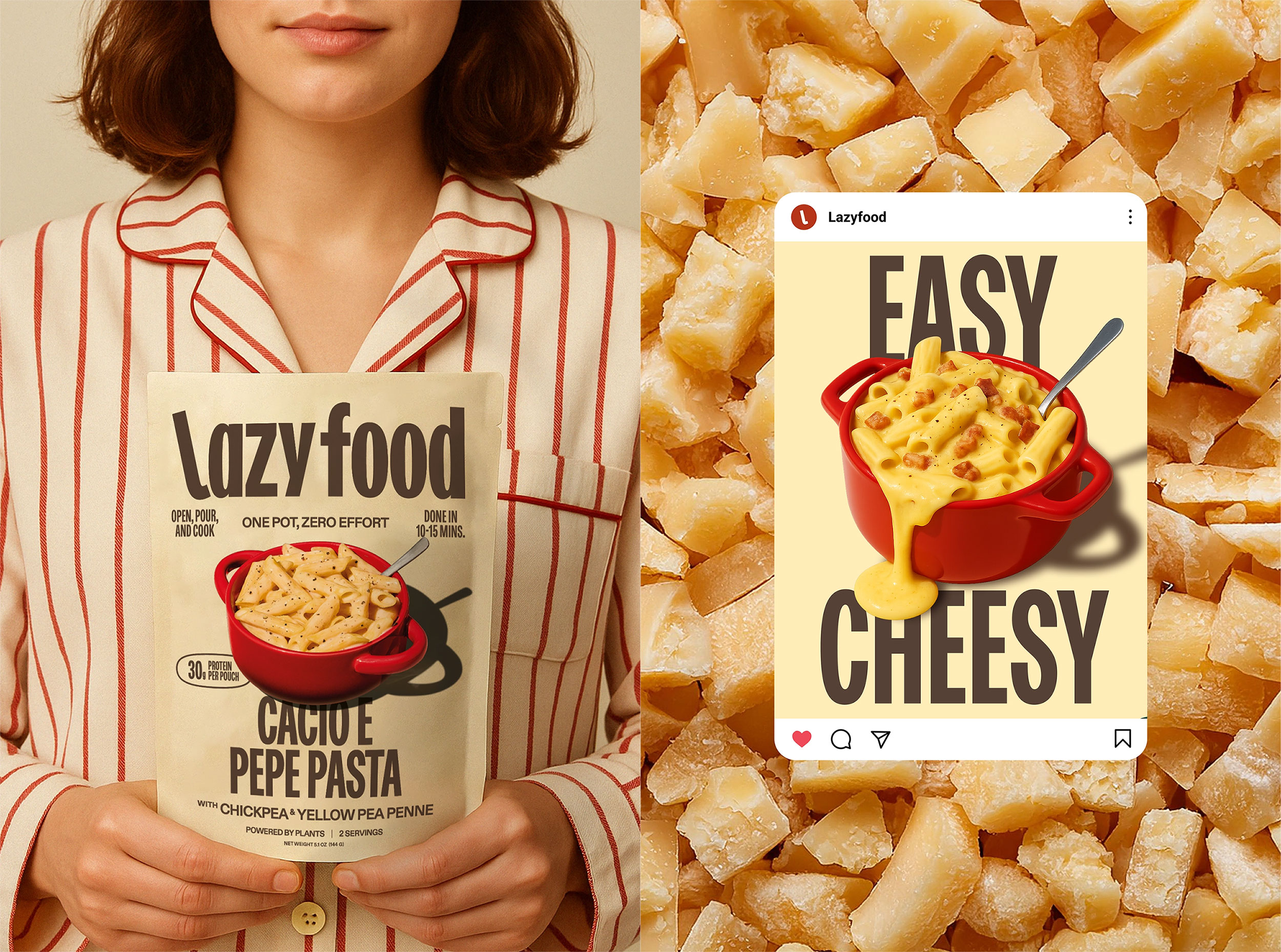 Lazy Food Stands Out With a Strategic Packaging System Designed by Rosalba Porpora