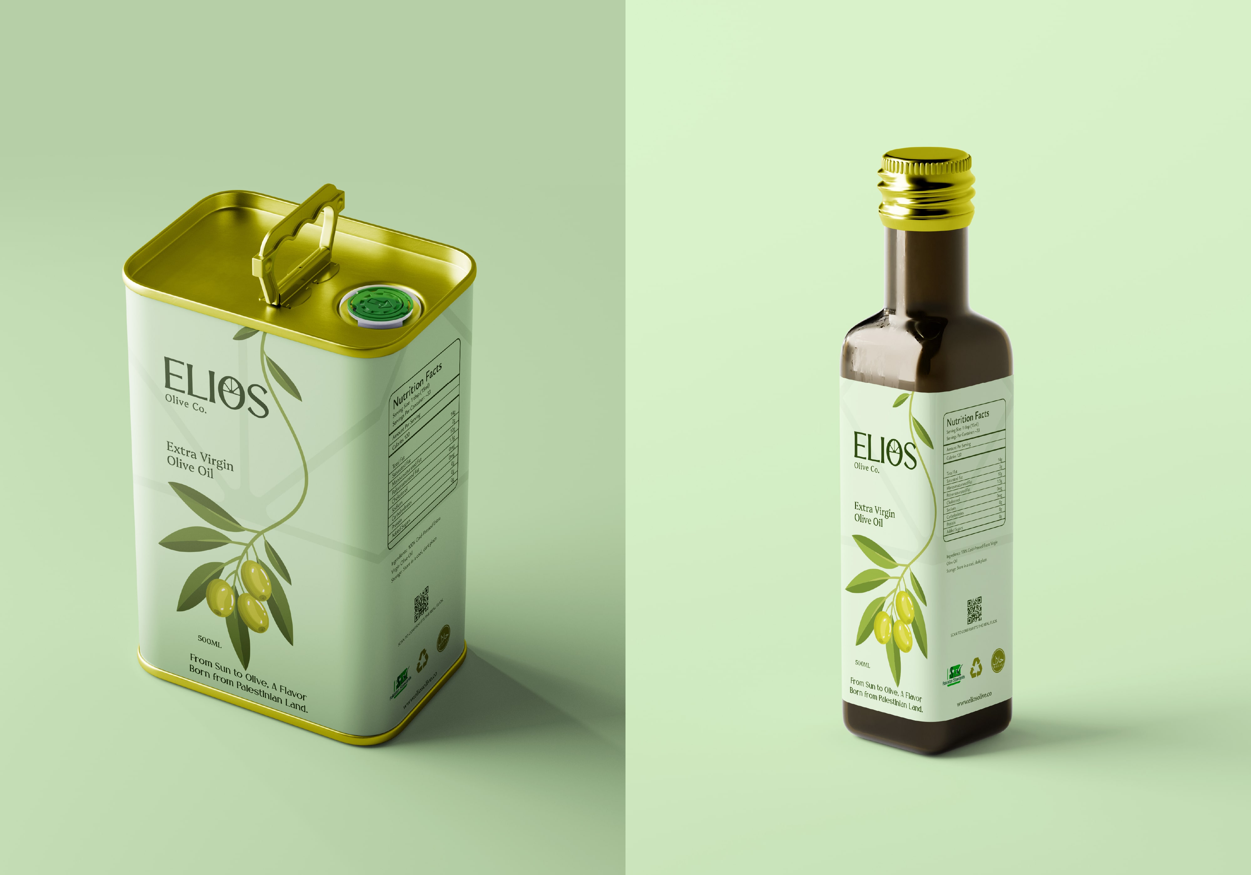Elios Olive: Brand Identity and Packaging Design of an Olive Oil Brand representing culture and heritage by Hassaan Ali