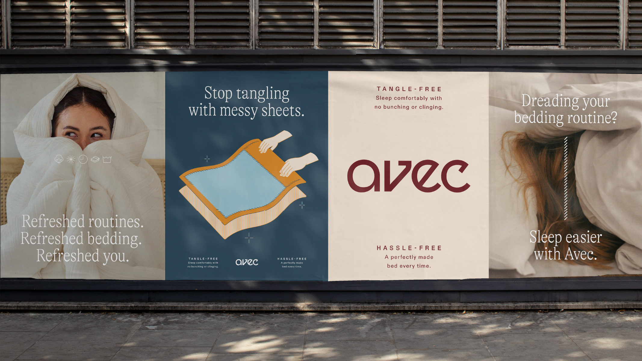 Avec Launches New Brand Identity Celebrating Simplified Bedding, Created by The Working Assembly