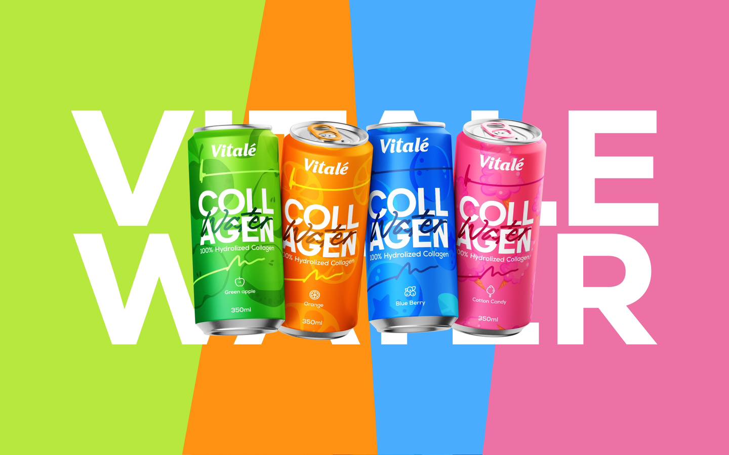 Glow in Every Sip: Vitalé Collagen Water Packaging Design by Marklinica