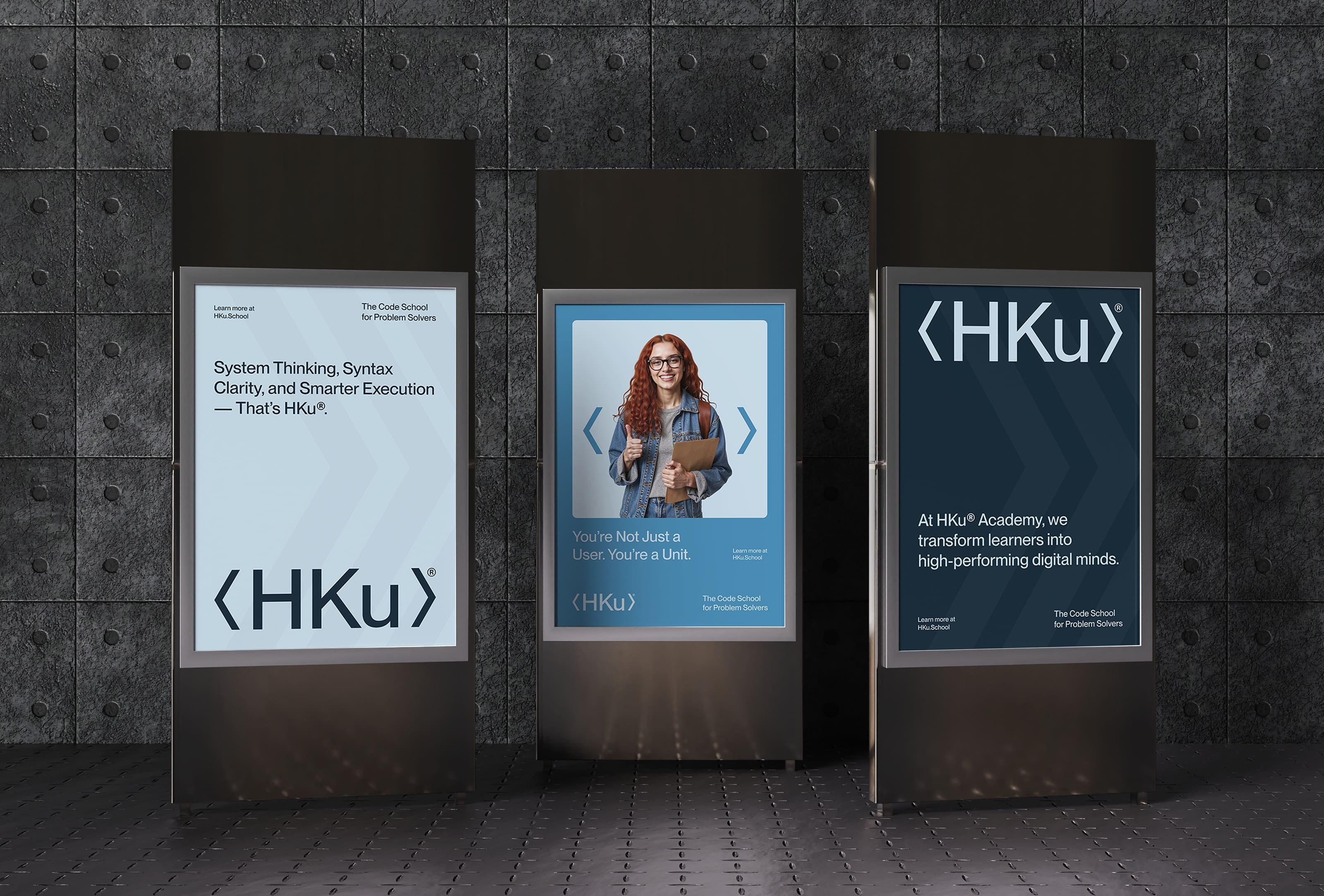 HKu Launches a Visionary Coding School Identity Rooted in Depth and Simplicity by KWIBA