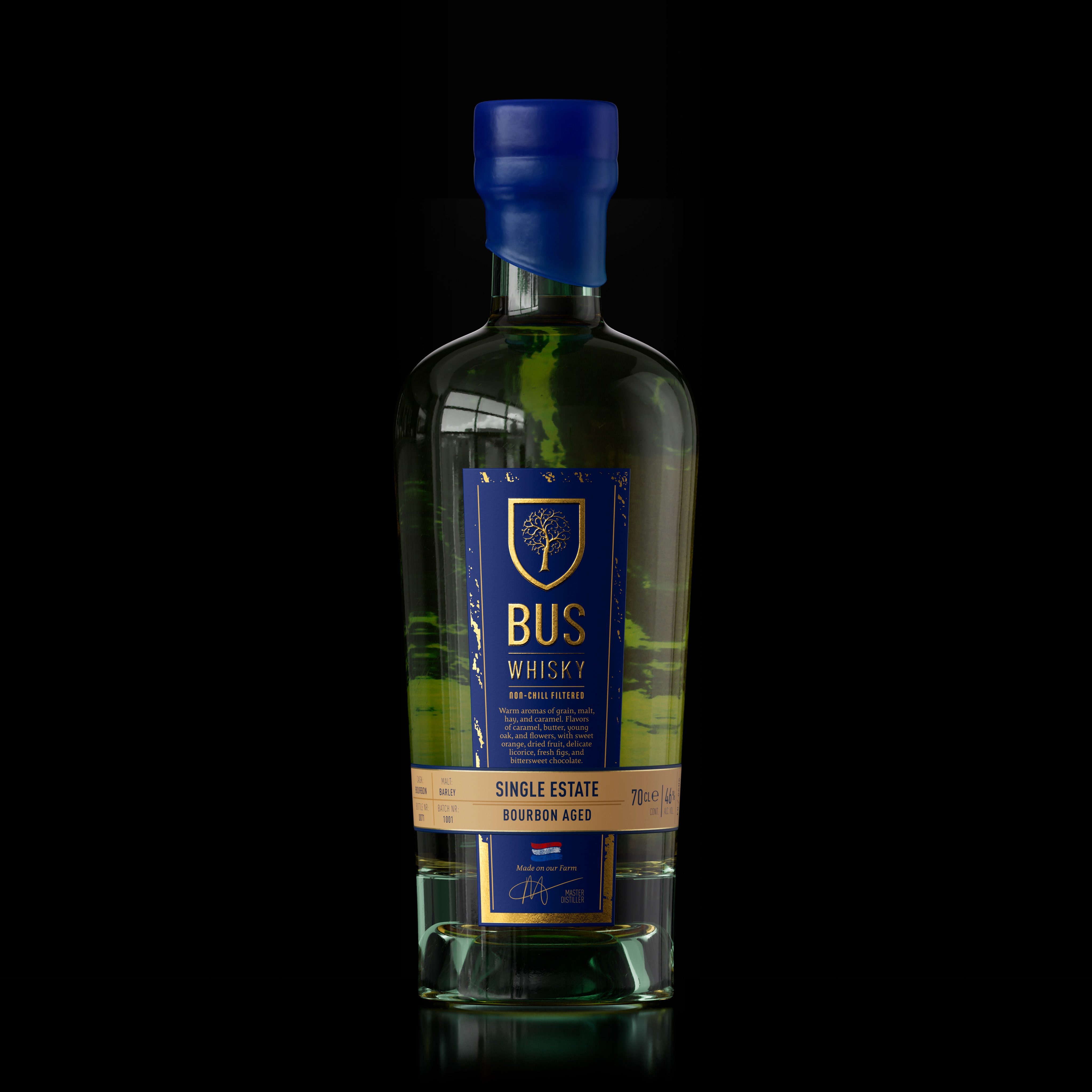 Van Heertum Design VHD Creates a Liquid Lens Identity for BUS Whisky’s Sustainable Narrative