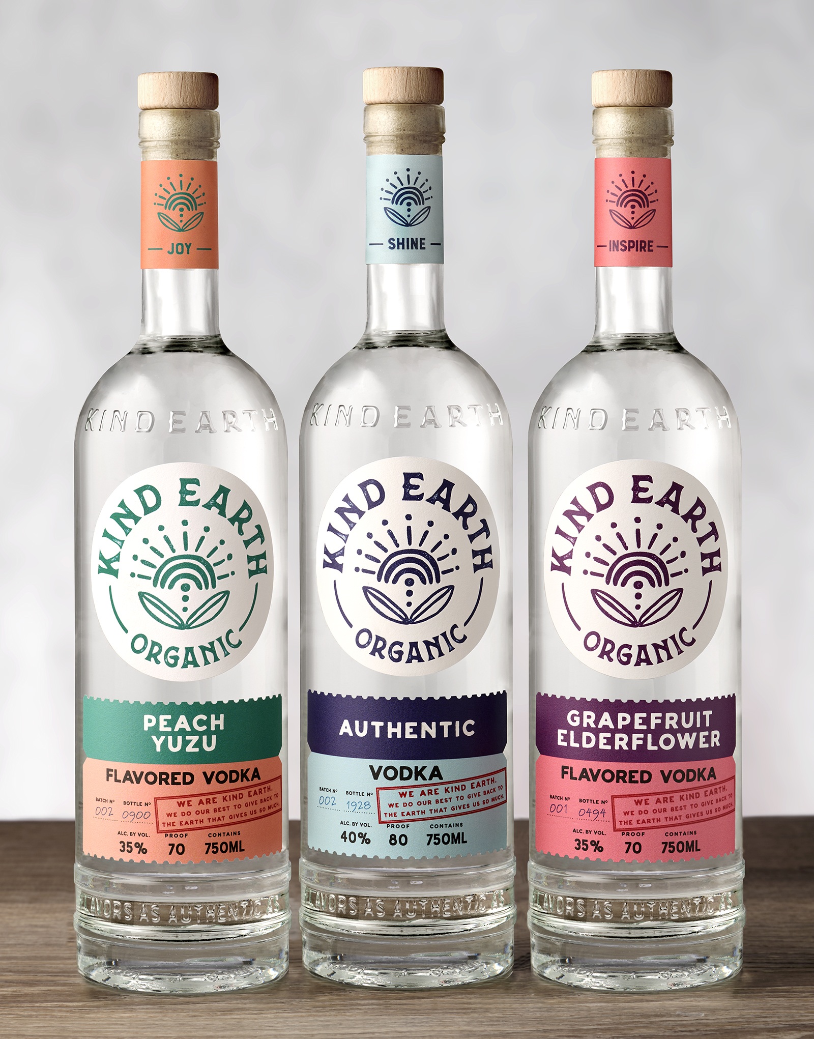 CF Napa Brand Design Unveils a Radiant Identity for Kind Earth Organic Vodka