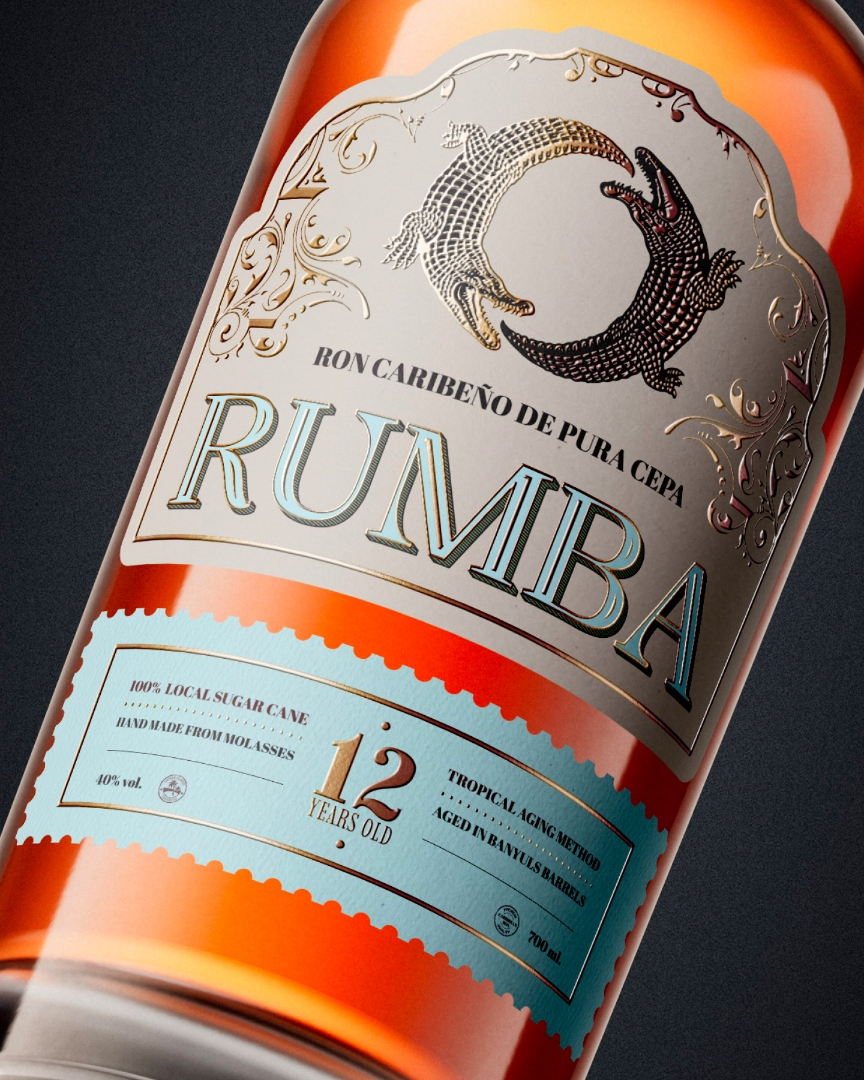 Andrea Curto Shapes Power and Heritage: The Making of Rumba Rum’s Iconic Label