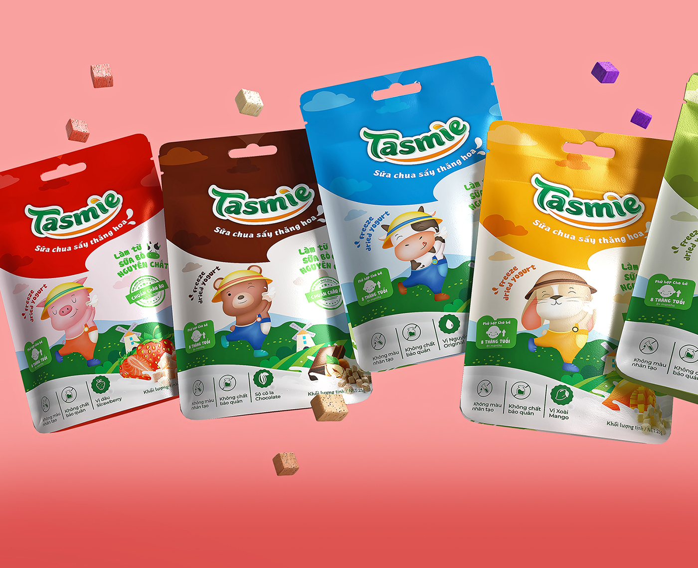 Lucky Brand Associates Creates a Joyful Identity System for Tasmie’s Freeze-Dried Milk