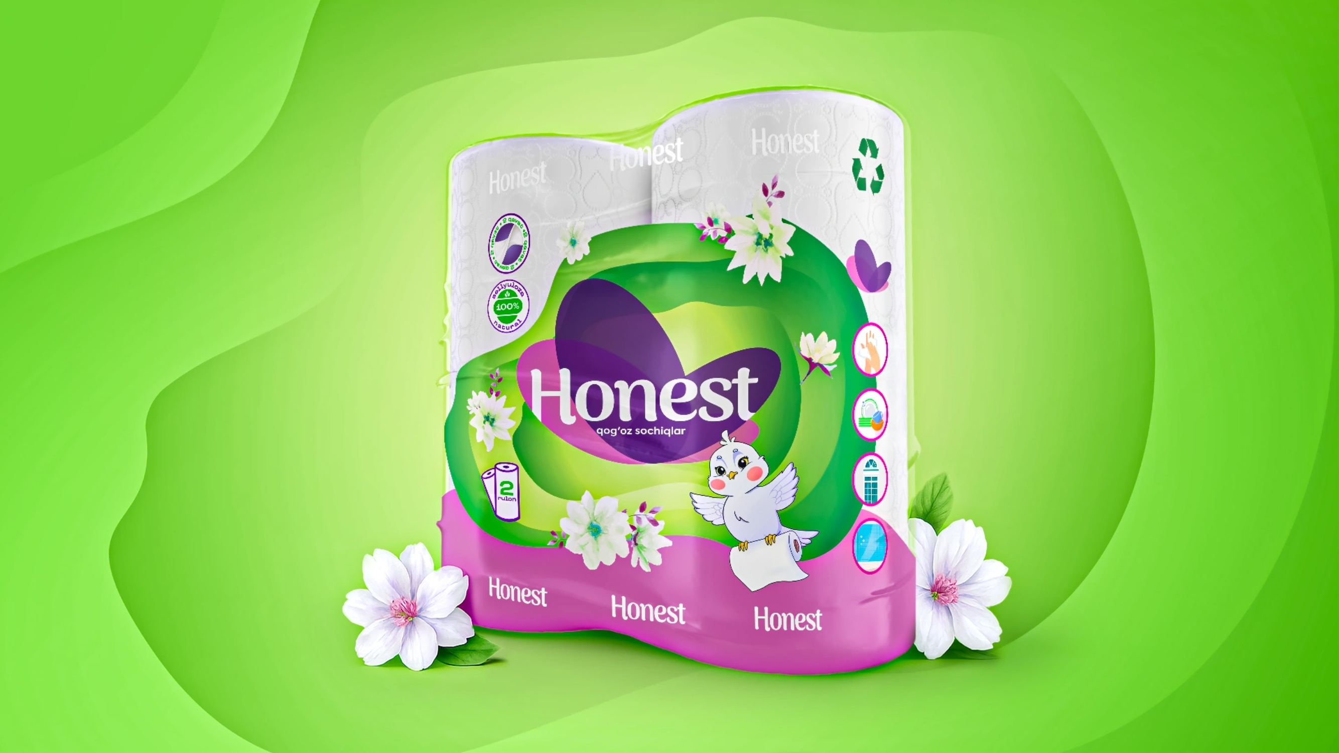 Honest – Paper Towel Packaging Redesign Focused on Clean Aesthetics and Consumer Trust by Minim Design