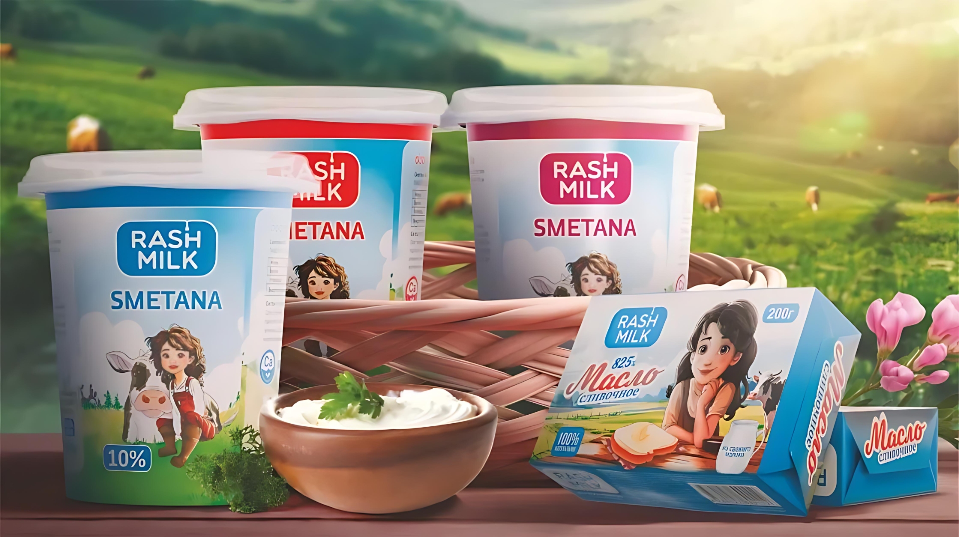 Rash Milk – Fresh & Natural Dairy Products Packaging Design by Minim Design