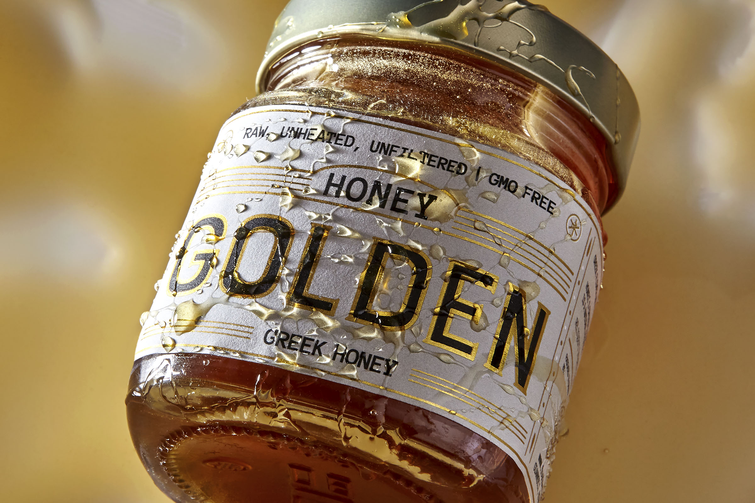 Golden Honey Packaging Design by Cursor Design Studio