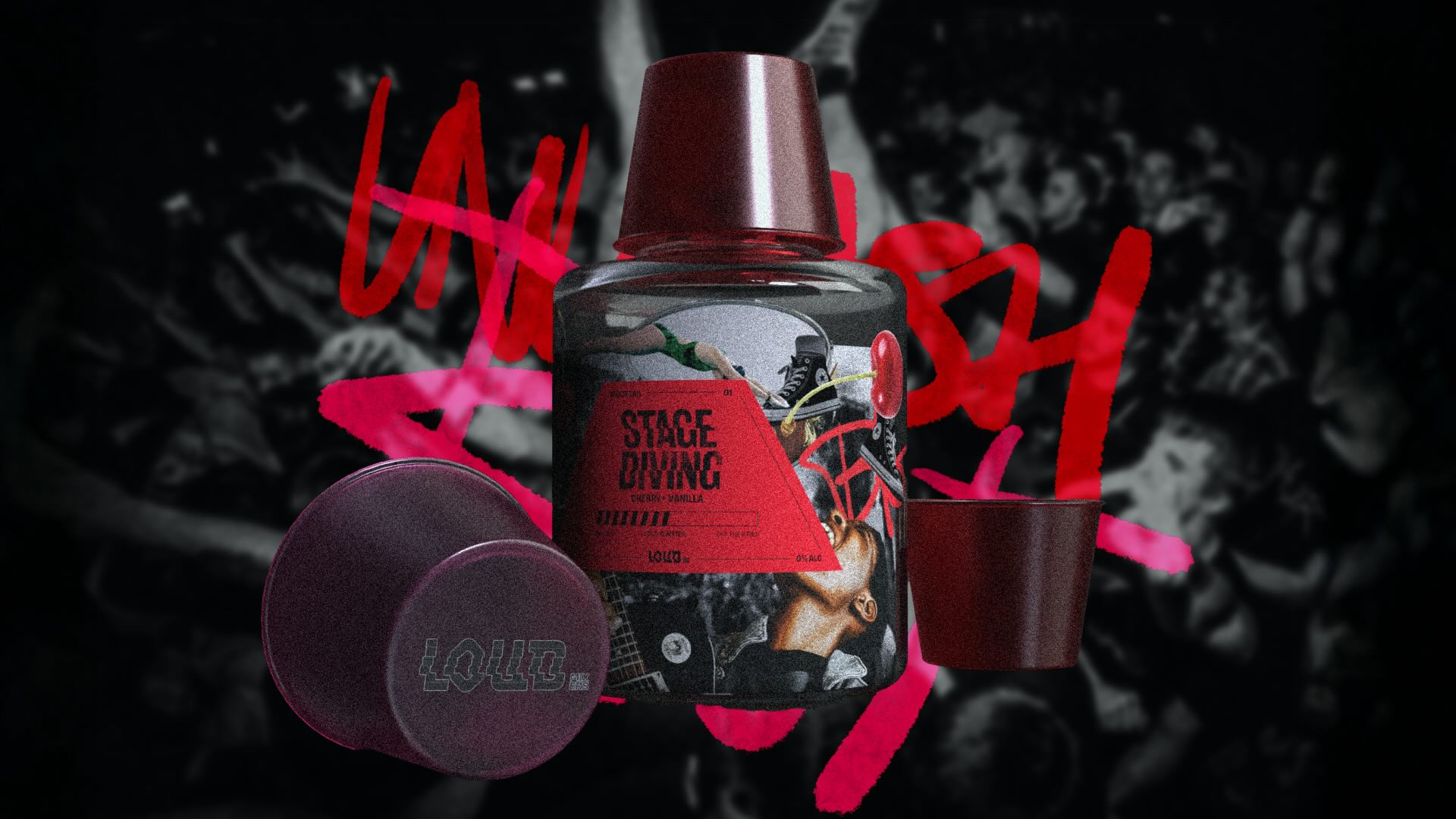 Loud Mixers by Eva Morenets Channels Punk Energy Into a Disruptive Mocktail Identity