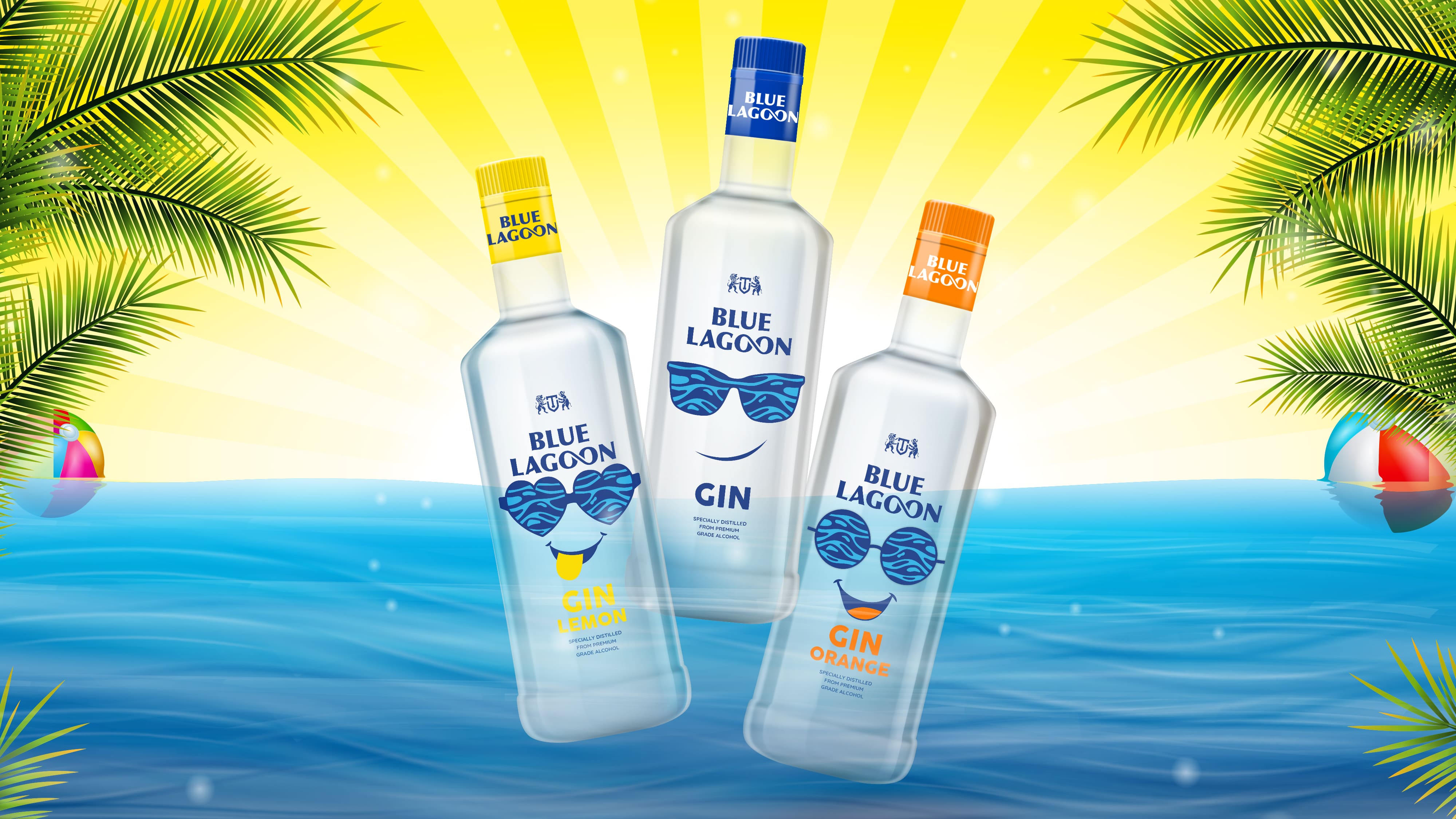 TheDesignPeople Energizes Blue Lagoon Gin as a Celebration of Positivity
