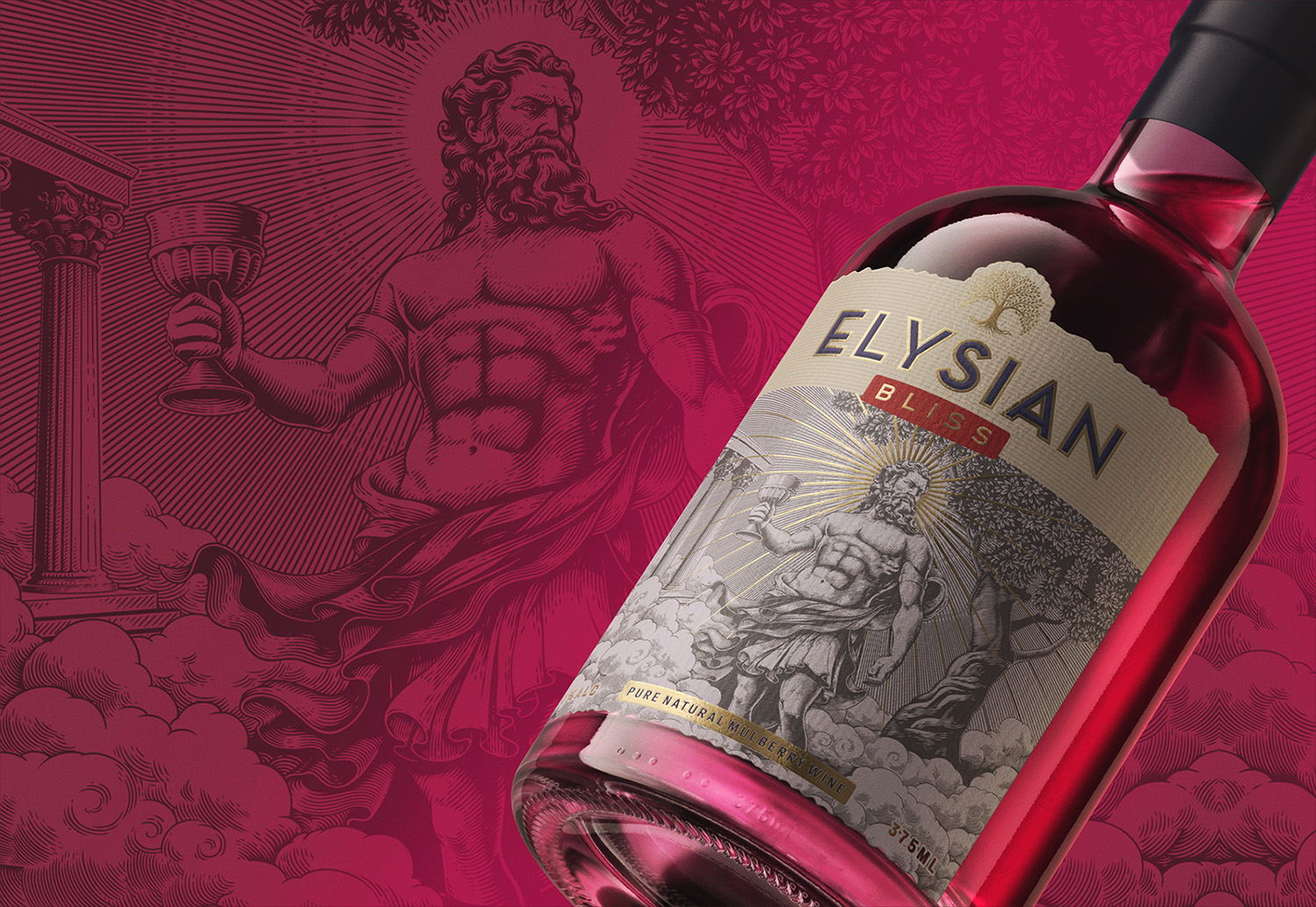 Creative Motion Agency Elevates Elysian Bliss Black Mulberry Wine Into A Mythical Luxury Experience