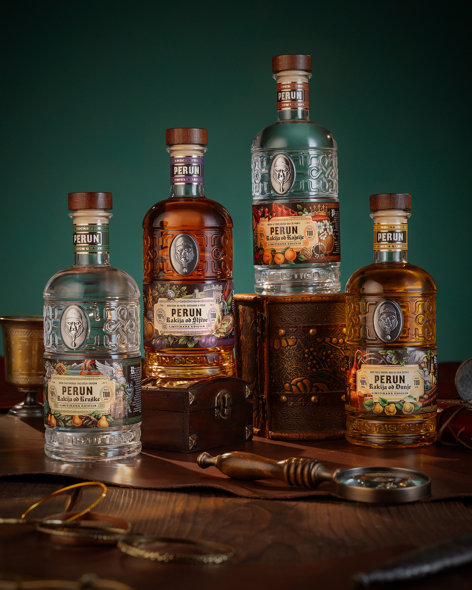 Widakk Design Studio Reimagines Perun Distillery Fruit Brandies With Slavic Heritage Identity