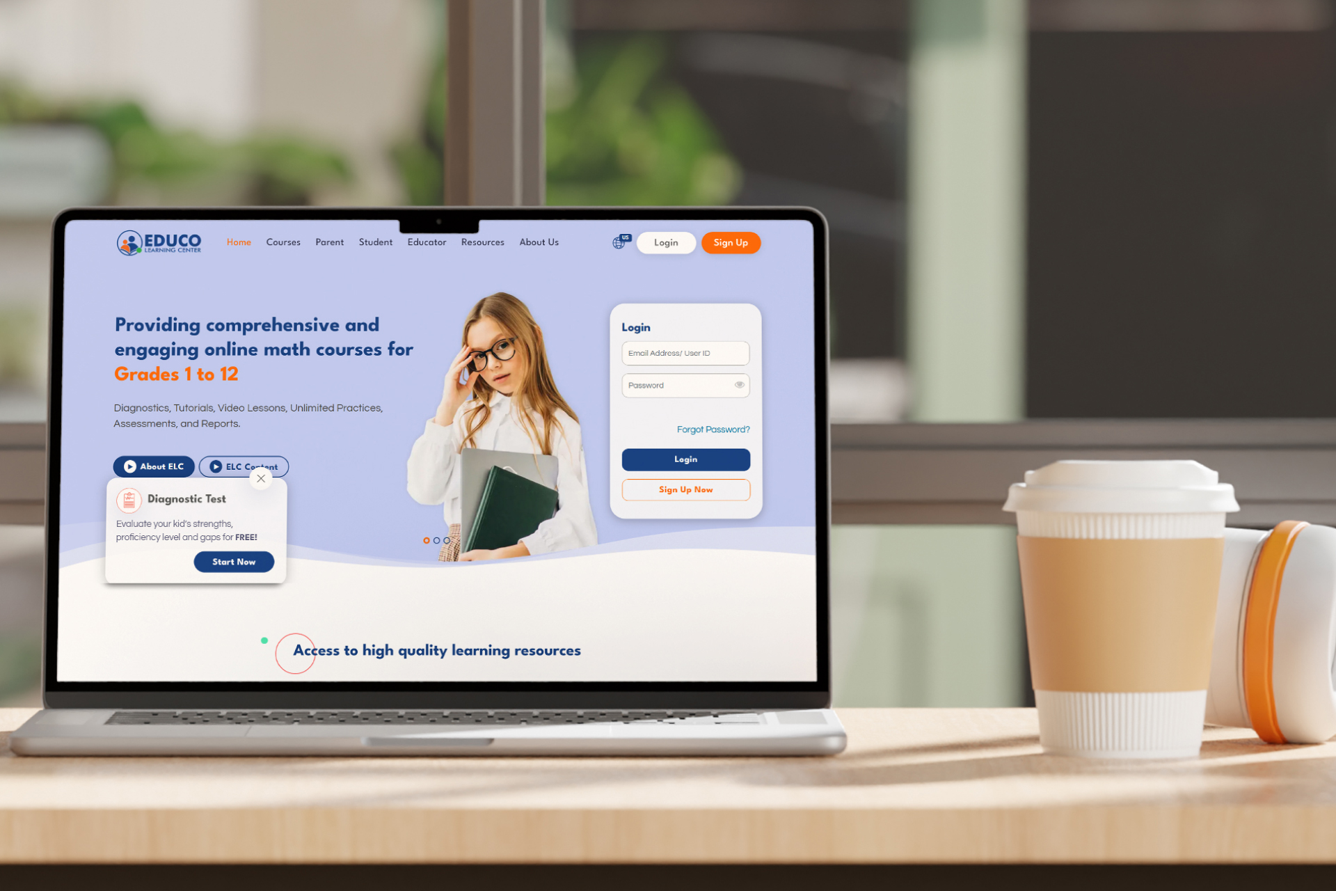 Educo Learning Center: UX/UI Redesigned to Empower Students, Parents, and Educators