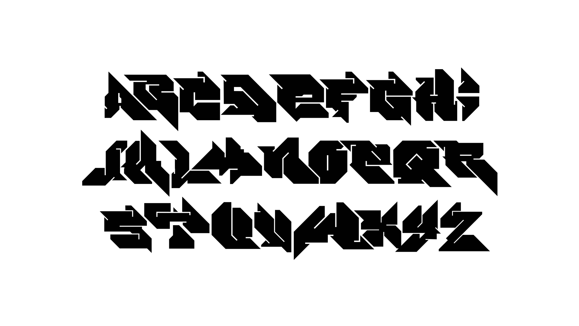 Bais Typeface by Student Katsiaryna Minchonak Translates Urban Graffiti Into Precise Geometric Typography