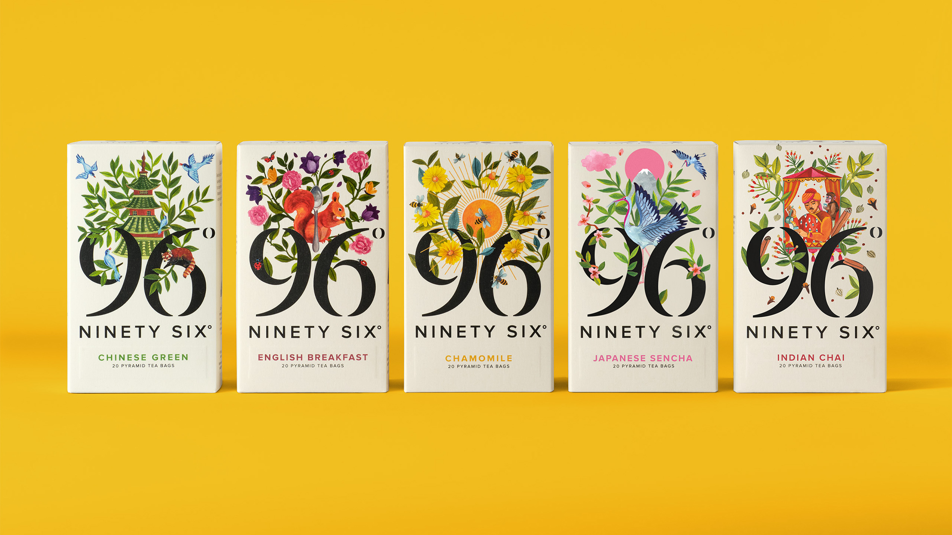 Red Dot Studio Elevates 96 Degrees with a Precision Led Tea Identity for Global Retail