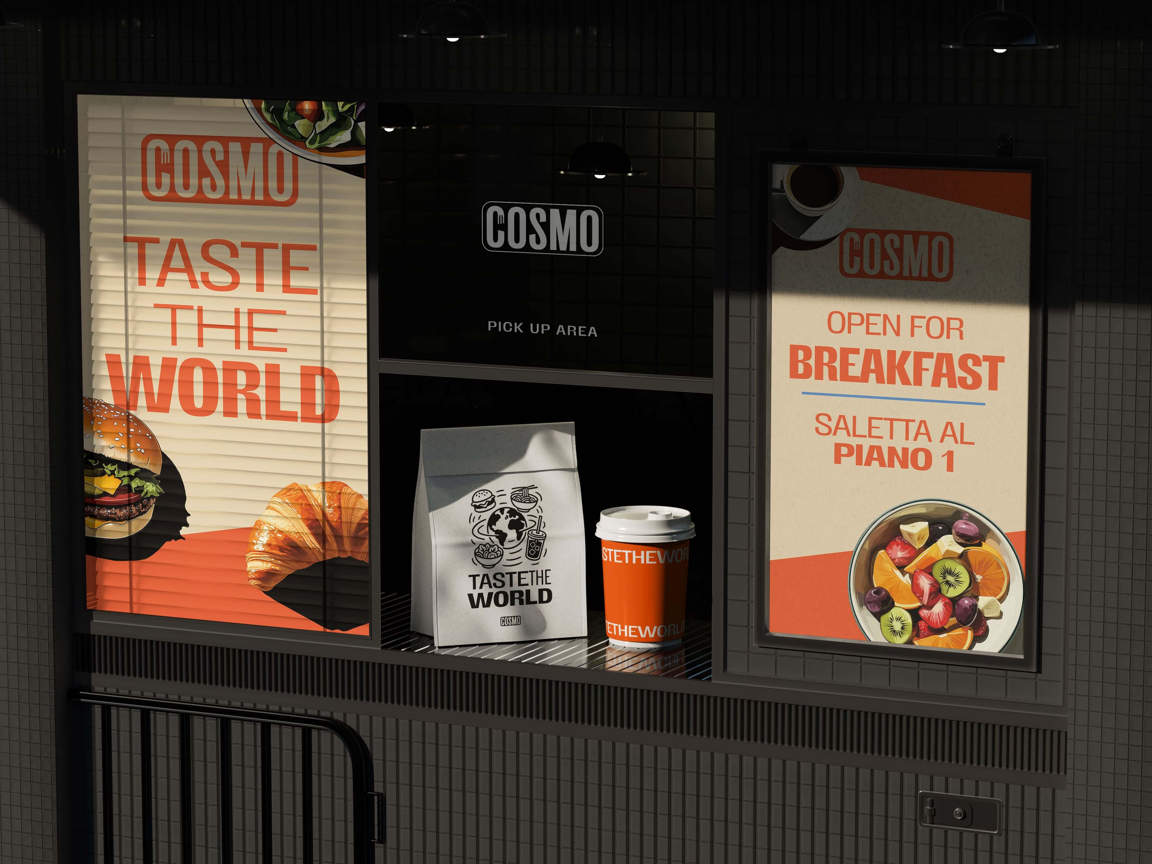 Cosmo Brand Identity by Antonio Morsillo Blends Creativity and Clarity in Urban Food Branding