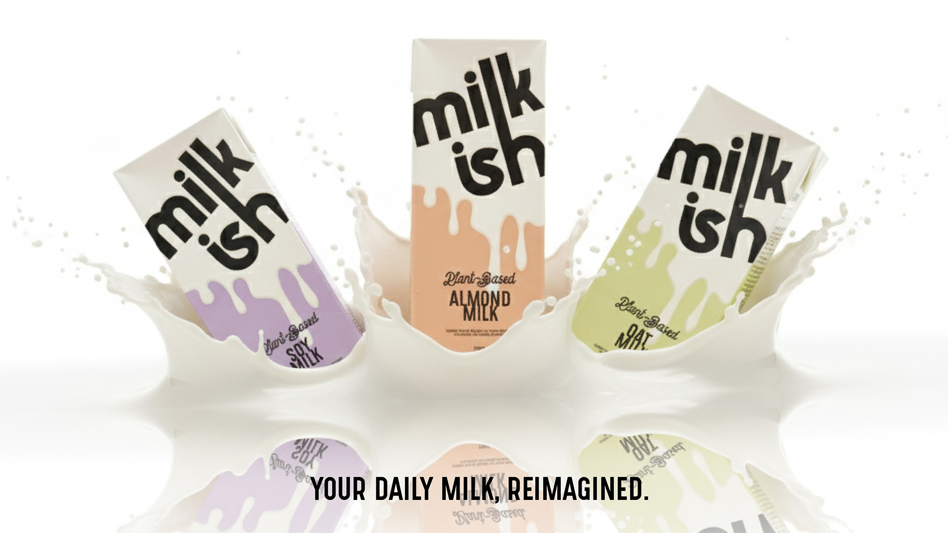 Affogato Brand Design Making Plant-Based Milk Impossible to Ignore