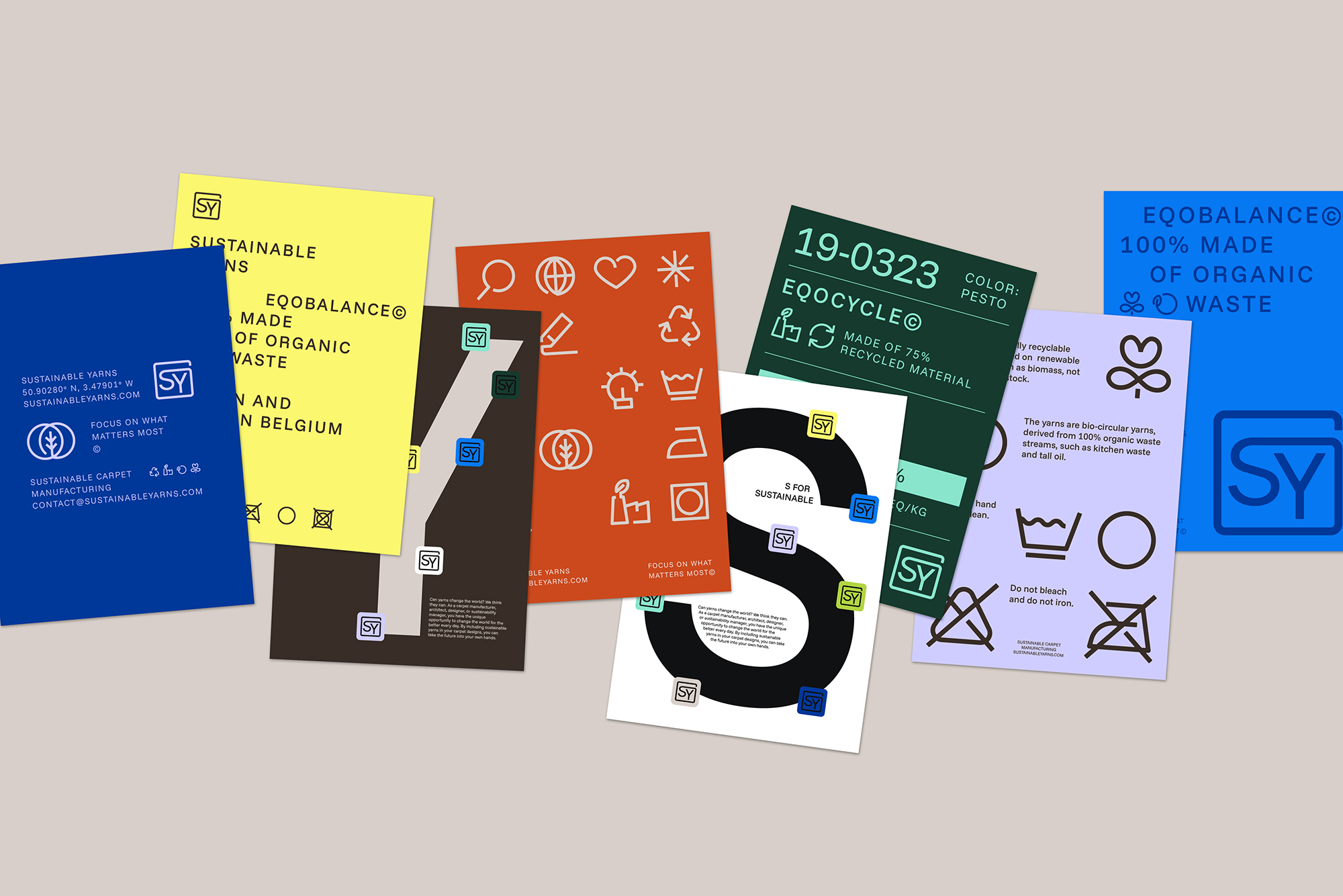 Sustainable Yarns – A Utilitarian and Vibrant Identity for Eco-Conscious Manufacturing by Leyma Design