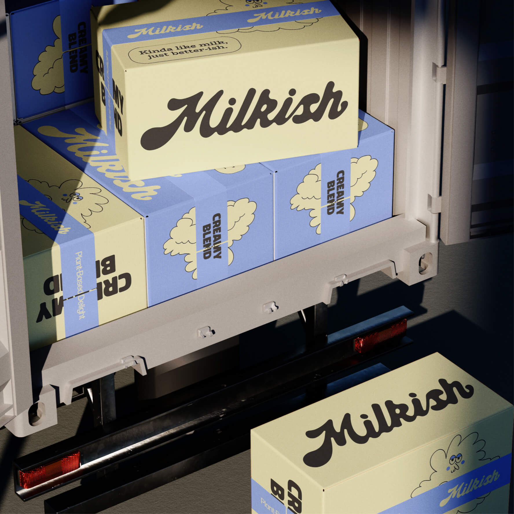 Milkish Brand Identity and Packaging Concept by Stavroula Adamopoulou