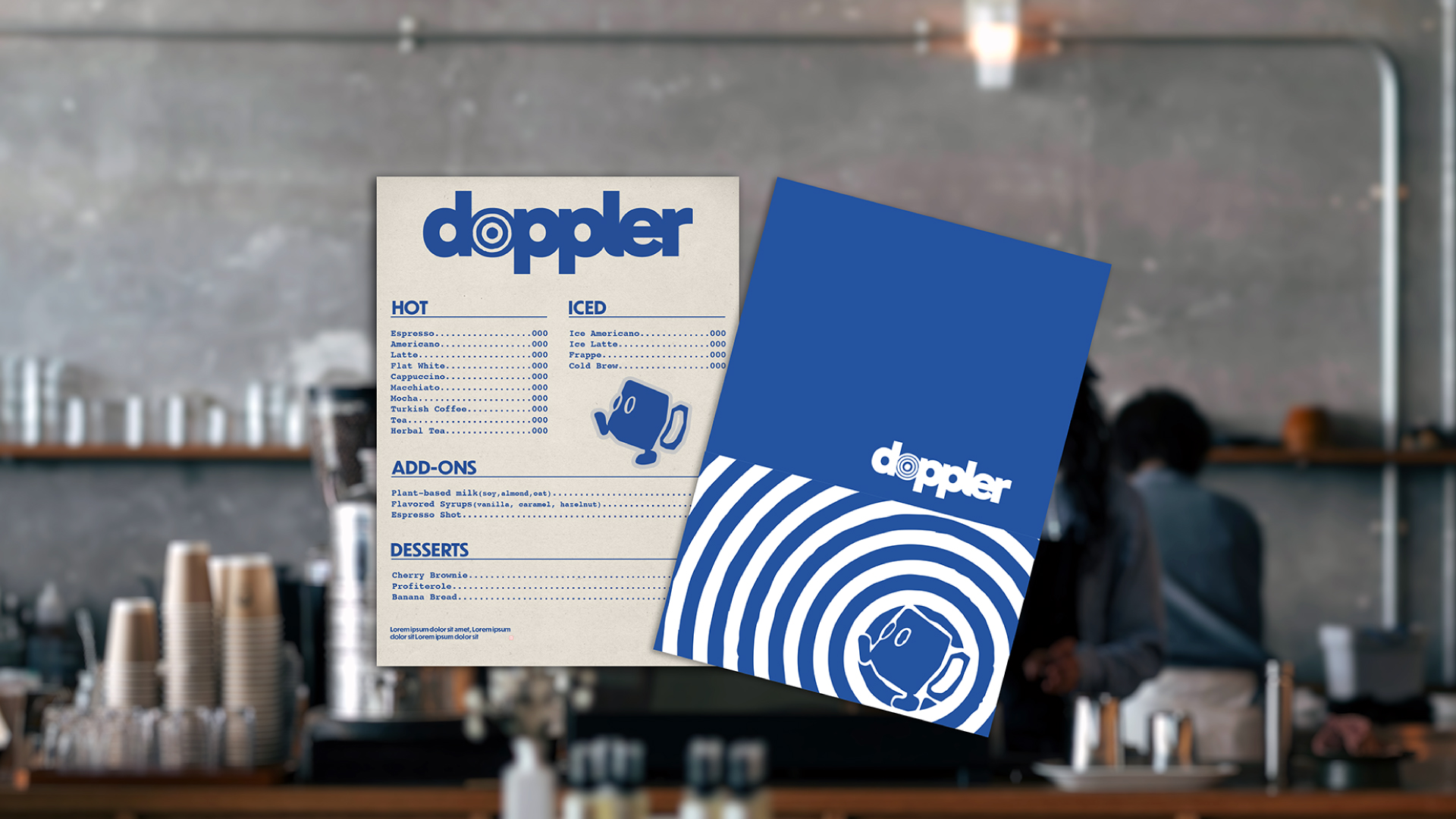 Doppler Caffe Branding Design by Agency So Many Things!