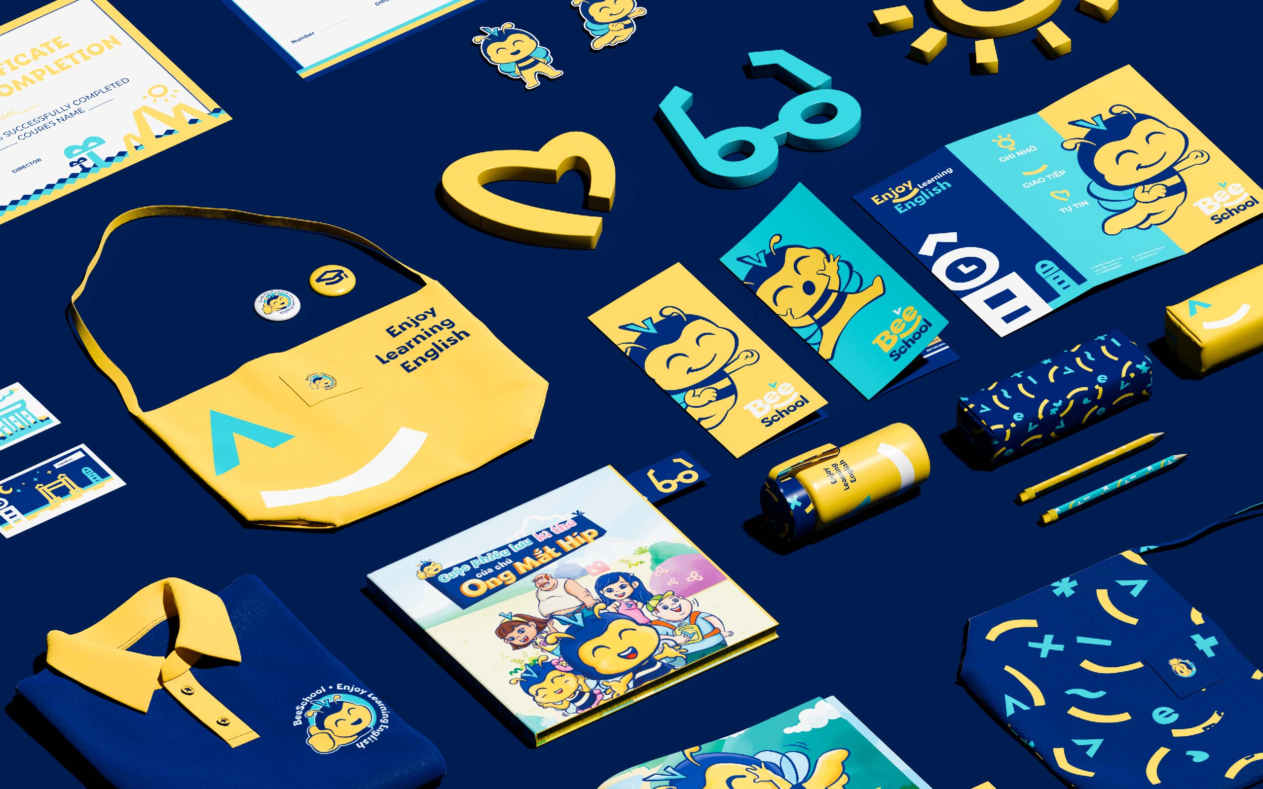 New Logo, Identity, and Mascot for Beeschool by Tree Creative