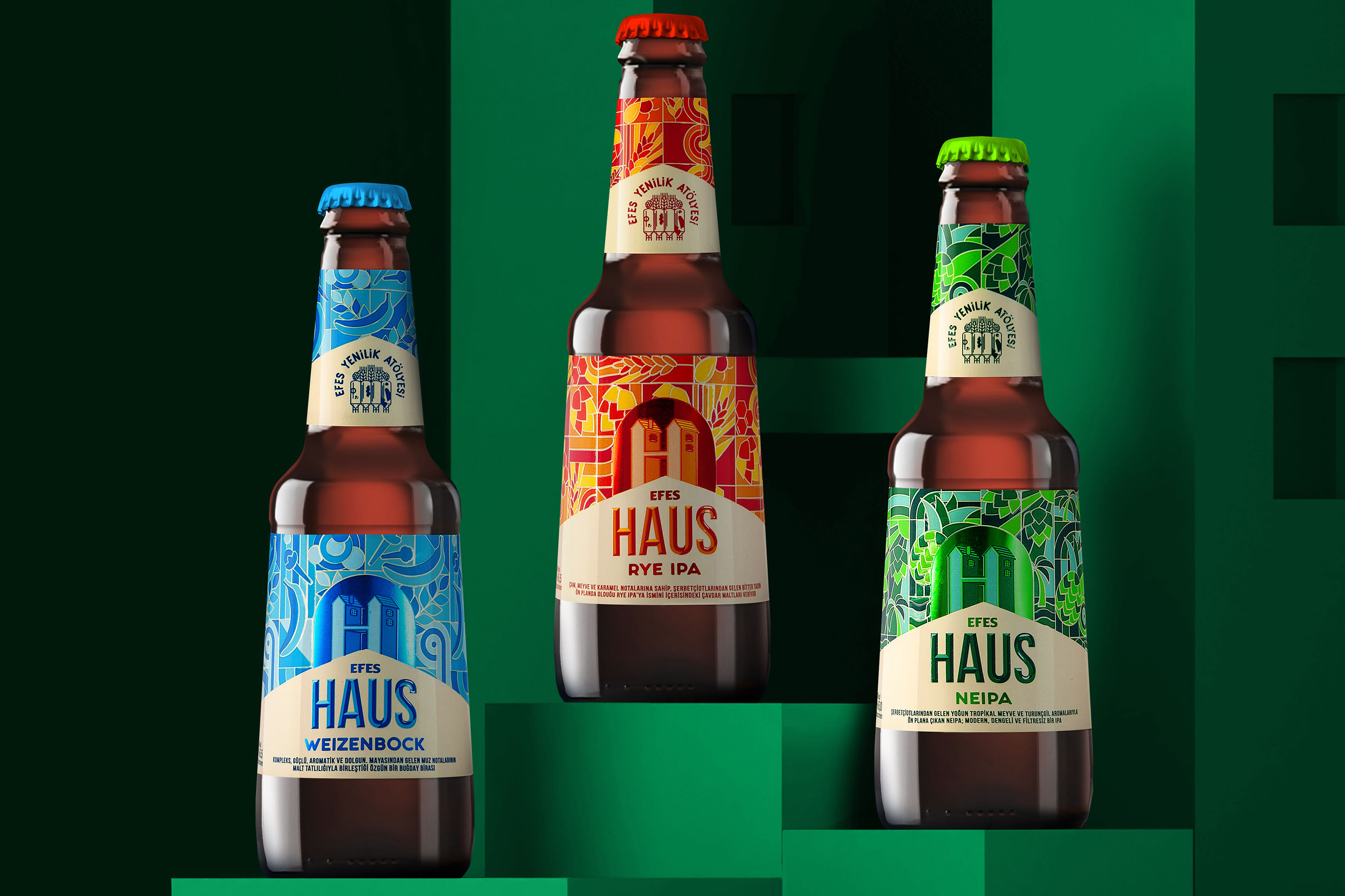 Efes Haus Craft Beer Packaging Designs by Orhan Irmak Tasarim