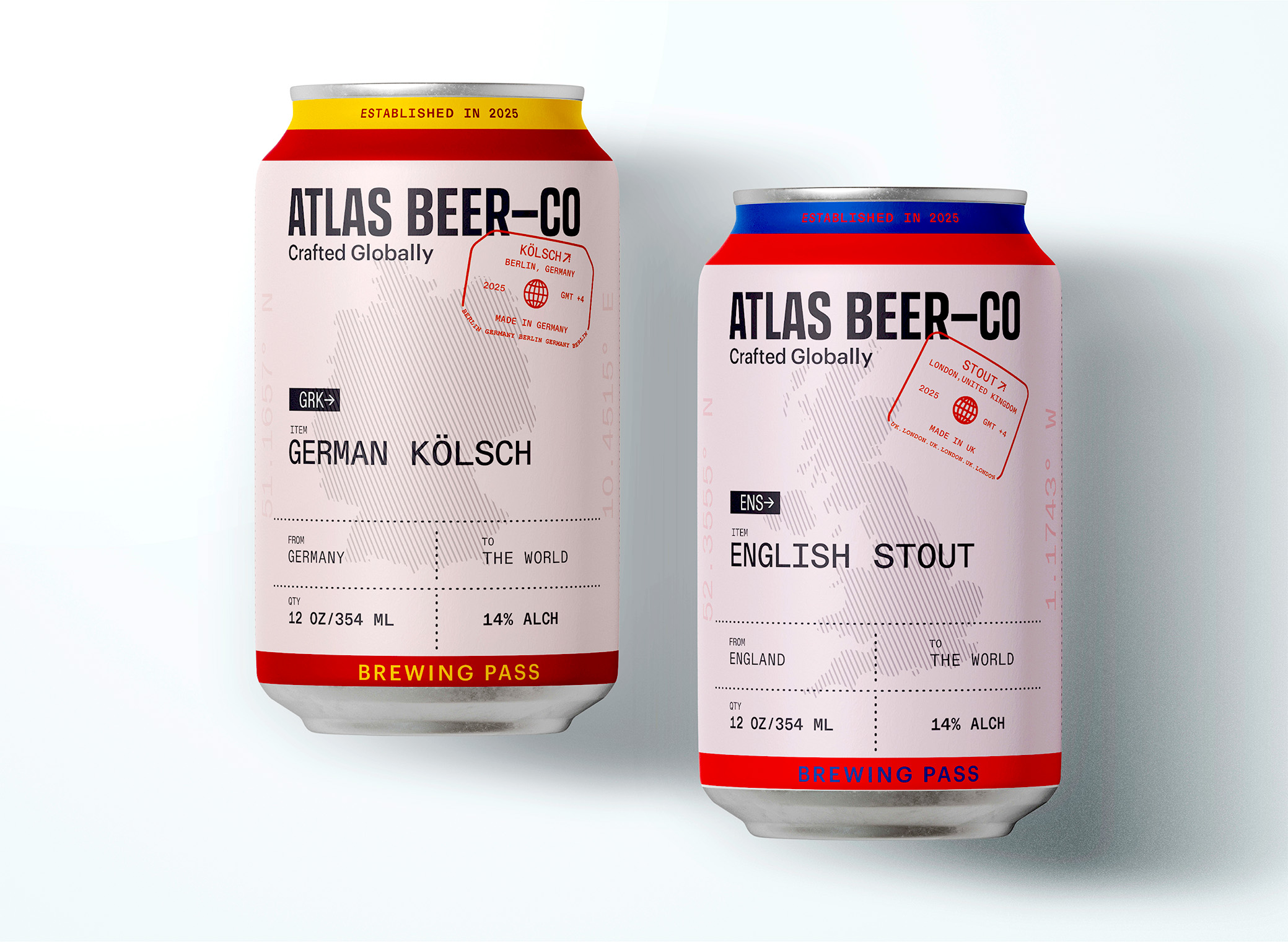 Alaka Shantakumar Presents Atlas Beer Co.’s Global Identity Through Aviation-Inspired Packaging