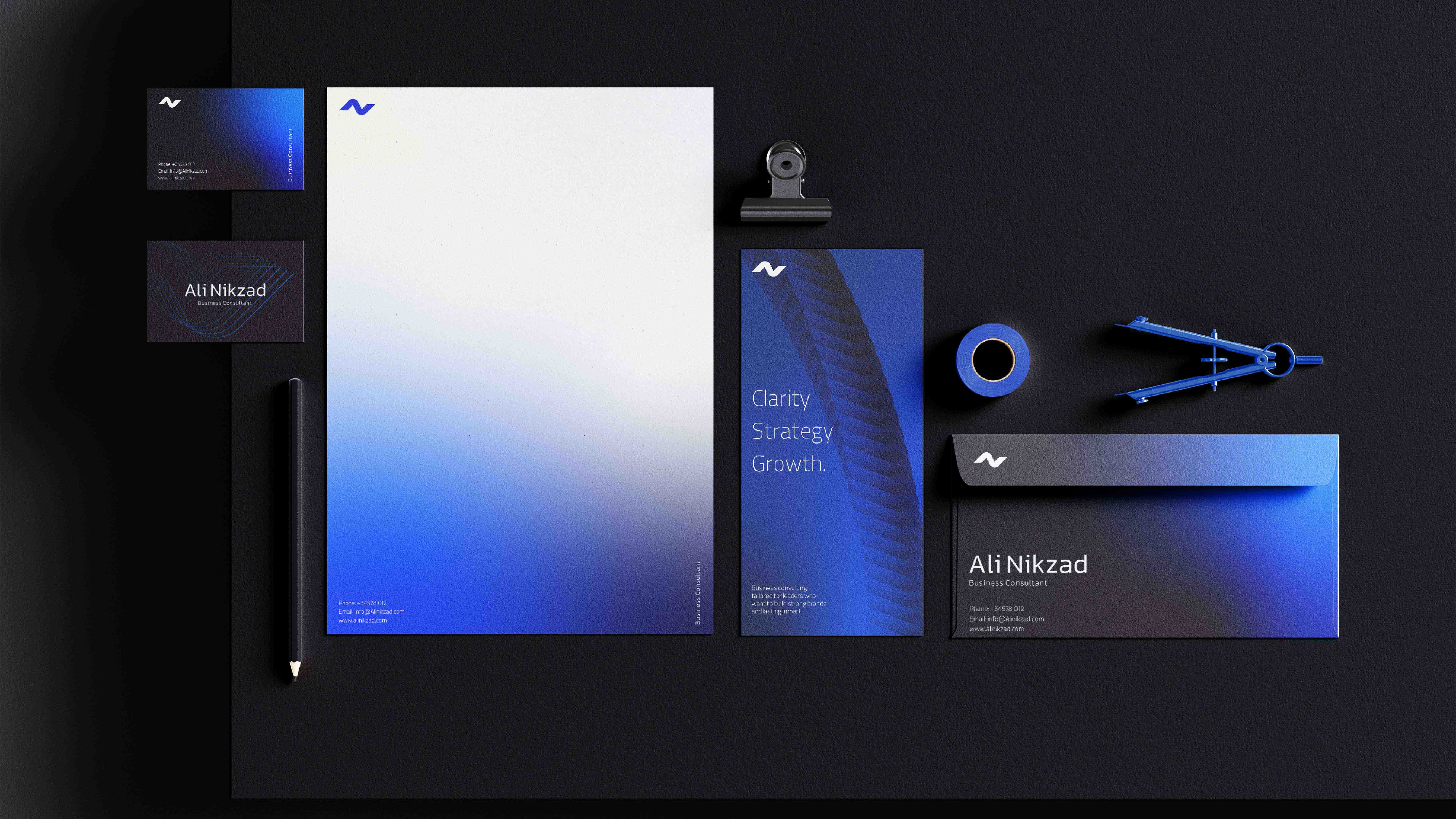 Ali Nikzad Business Consulting Brand Identity by Acore