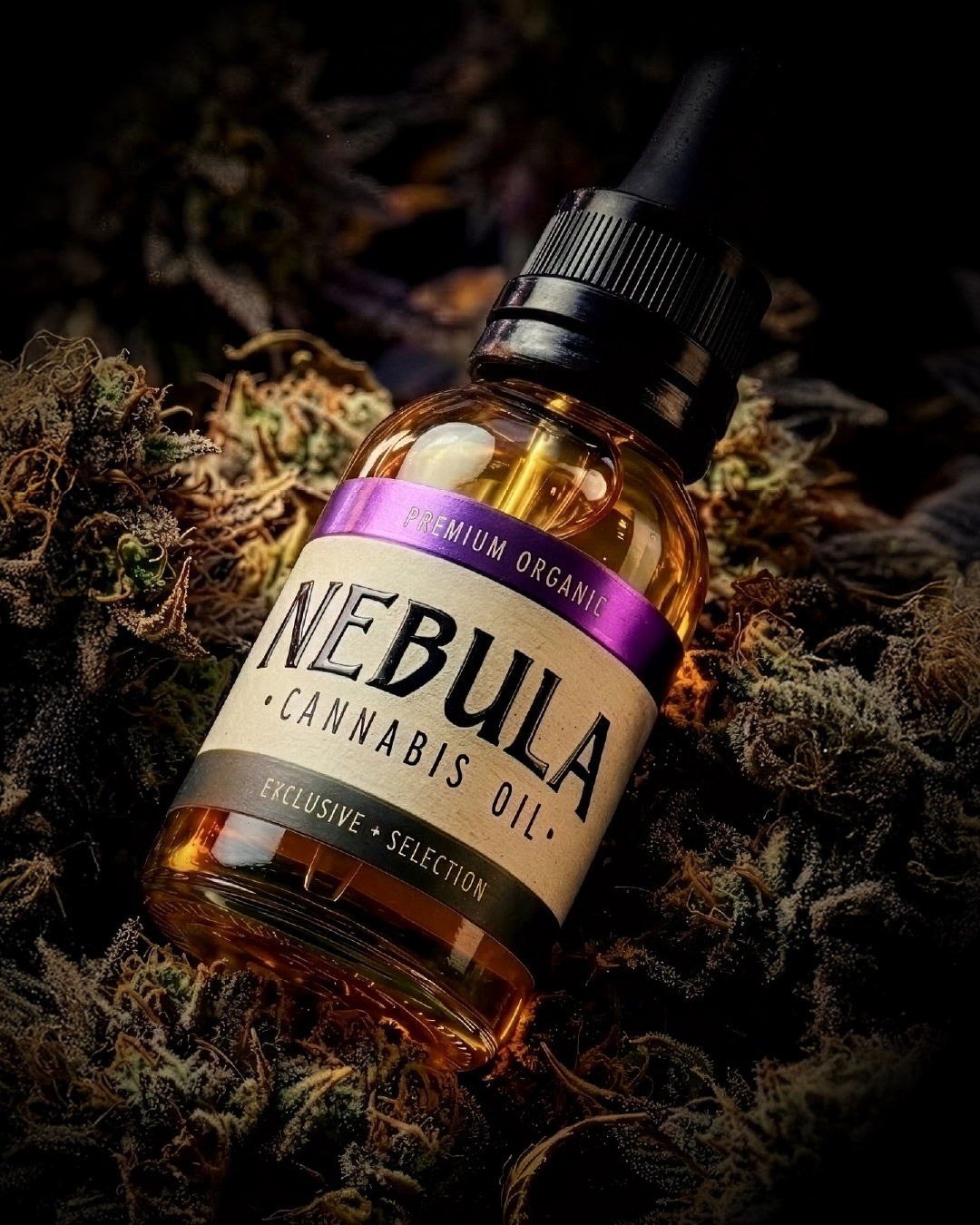 Packaging Design Nebula Cannabis Oil by Vantablack Studio