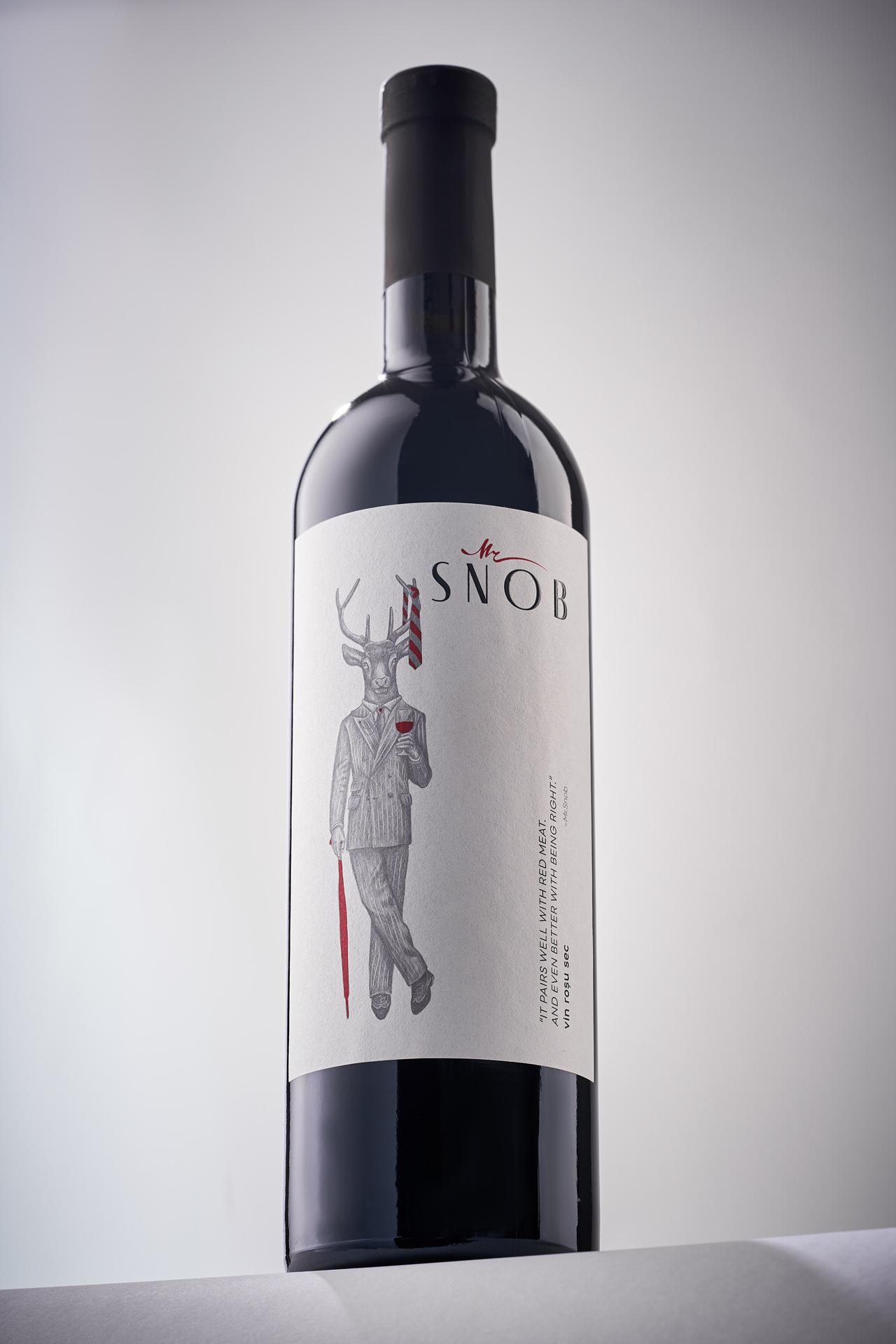 Vinum Snob Wine Label Design by 43oz Design Studio