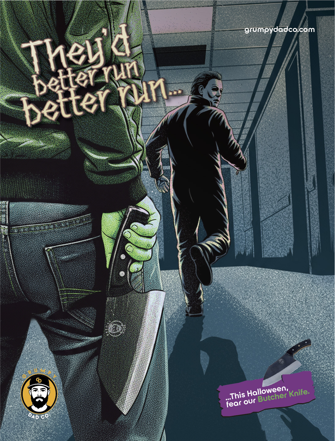 La Cuevita Publico Turns Horror Tropes on Their Head for the Better Run Grumpy Dad Butcher Knife