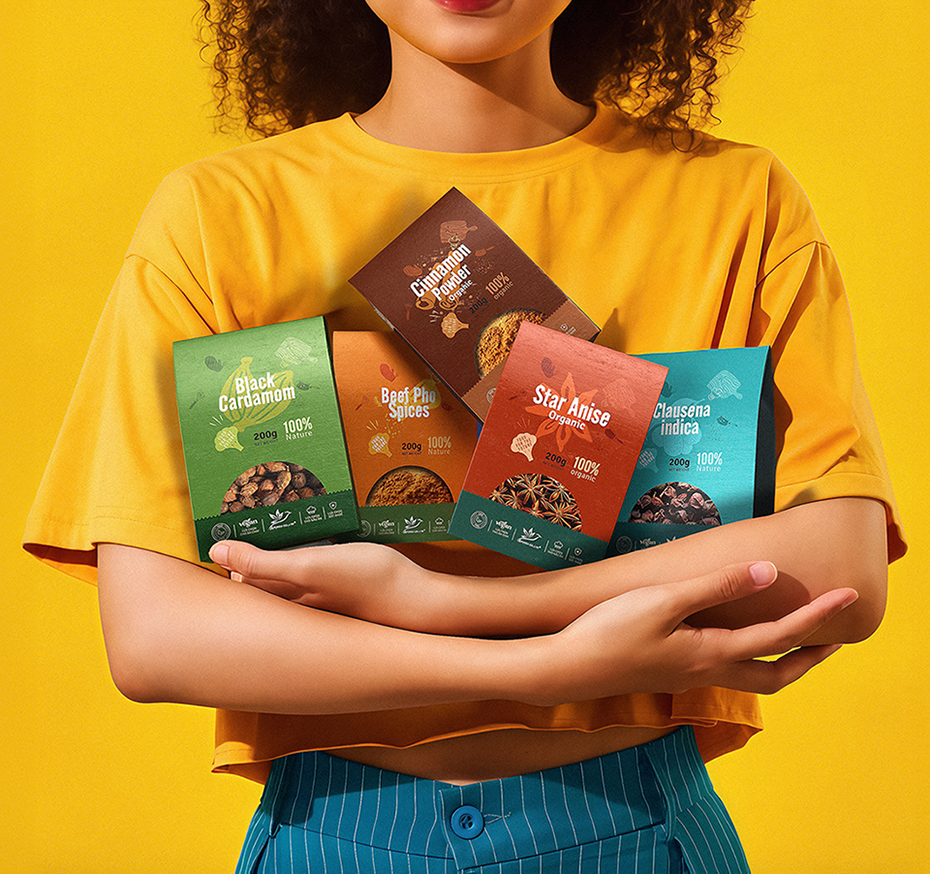 Aforex Spice Packaging Identity System by Lucky Brand Associates