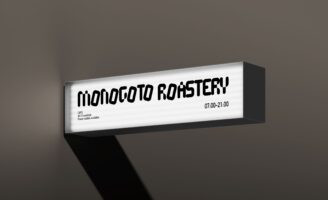 Shunya Wada Develops Monogoto Roastery With a System Driven Typeface and Spatial Identity
