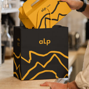 aLp – A Contemporary Swiss Cafè Identity and Packaging Design by Student Emil Khusnutdinov