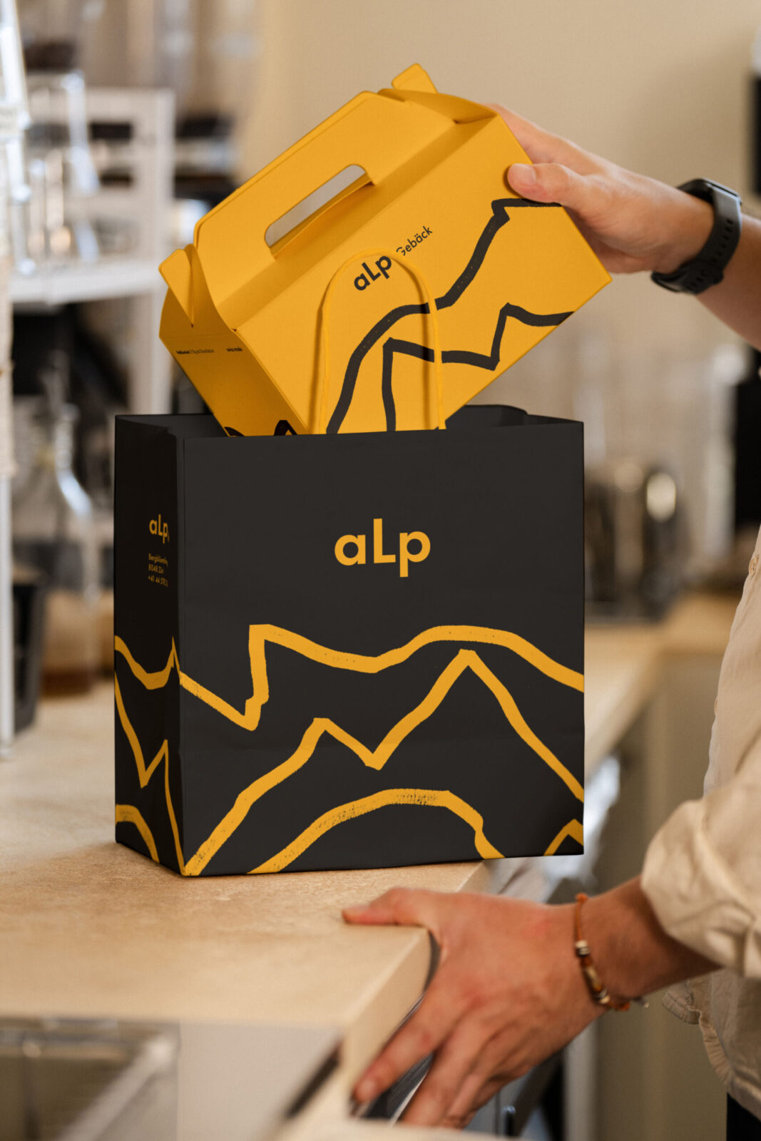 aLp – A Contemporary Swiss Cafè Identity and Packaging Design by Student Emil Khusnutdinov