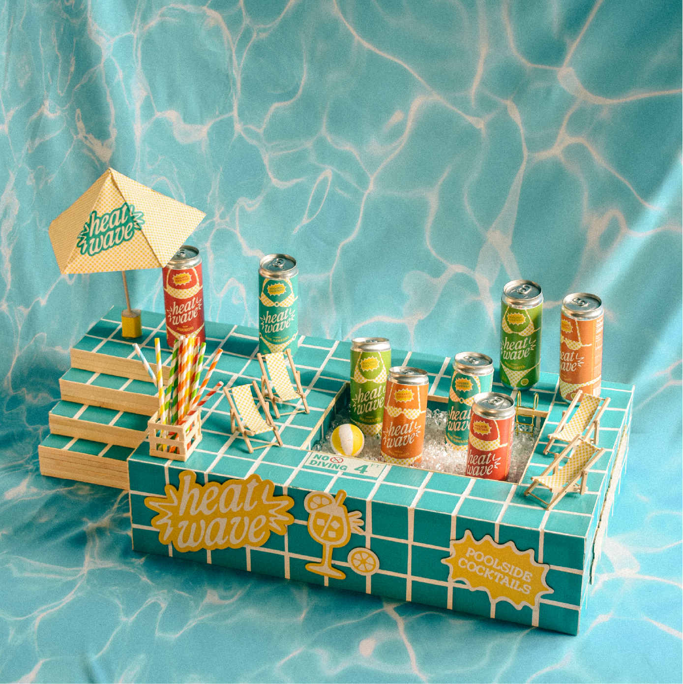 Heat Wave by Student Aubrey Lauer Brings a Sun-Soaked Visual Identity to Ready to Drink Cocktails