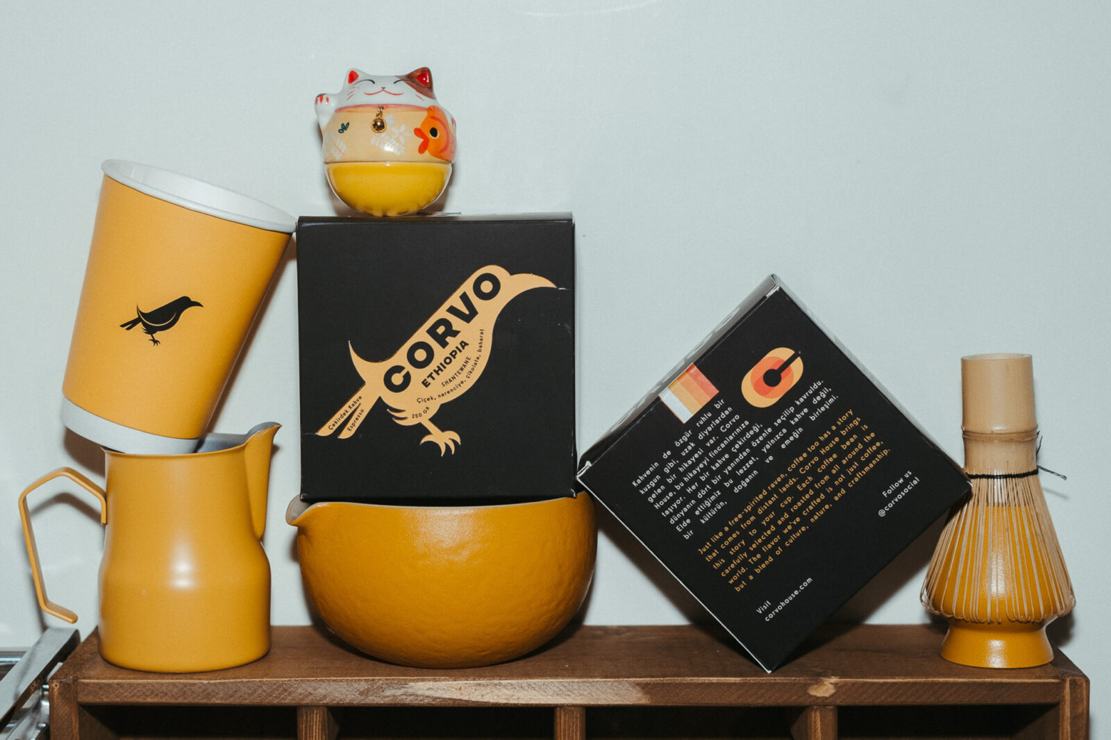 Ceren Burcu Turkan Unveils Corvo House Through a Minimalist Coffee Identity and Striking Packaging Design