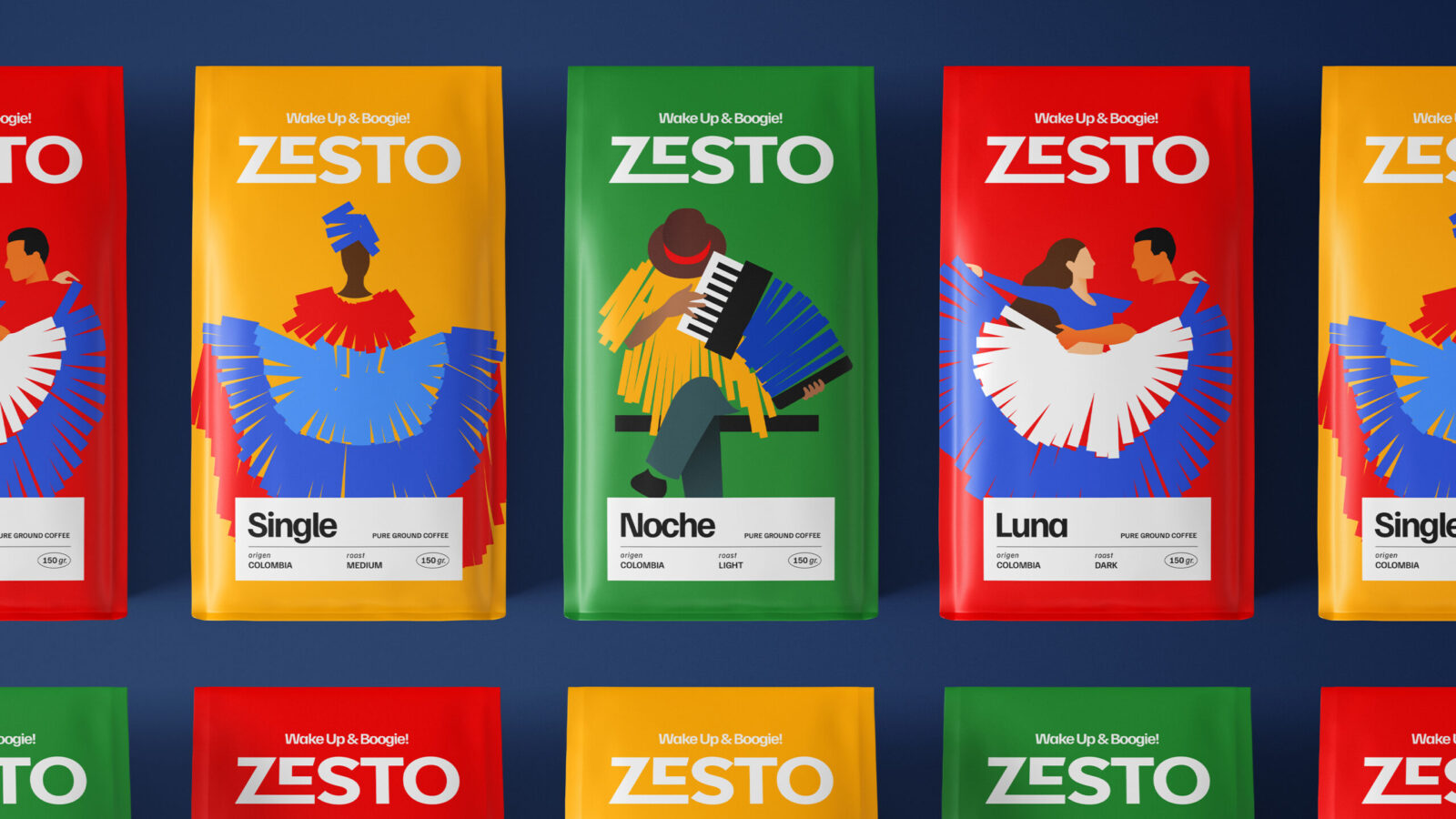 A4DH Branding Services Brings Zesto Coffee to Life With a Colorful, Rhythm-Driven Brand World Inspired by Colombian Culture