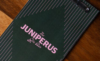 Student Tess Jordahl Designs Juniperus as a Modular Gin Bar Identity With Vintage Elegance